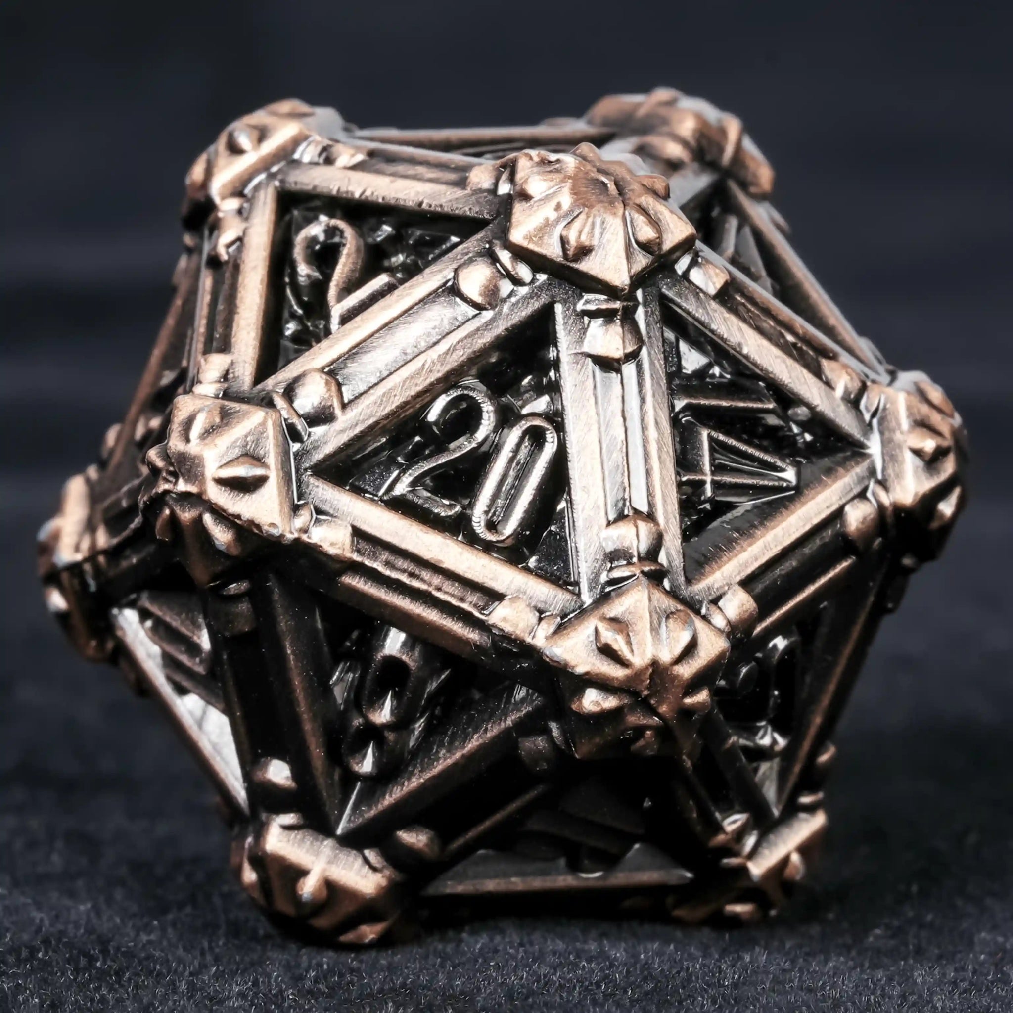 DND Dice - Skull Series Metal Dice Set - Bear Dice