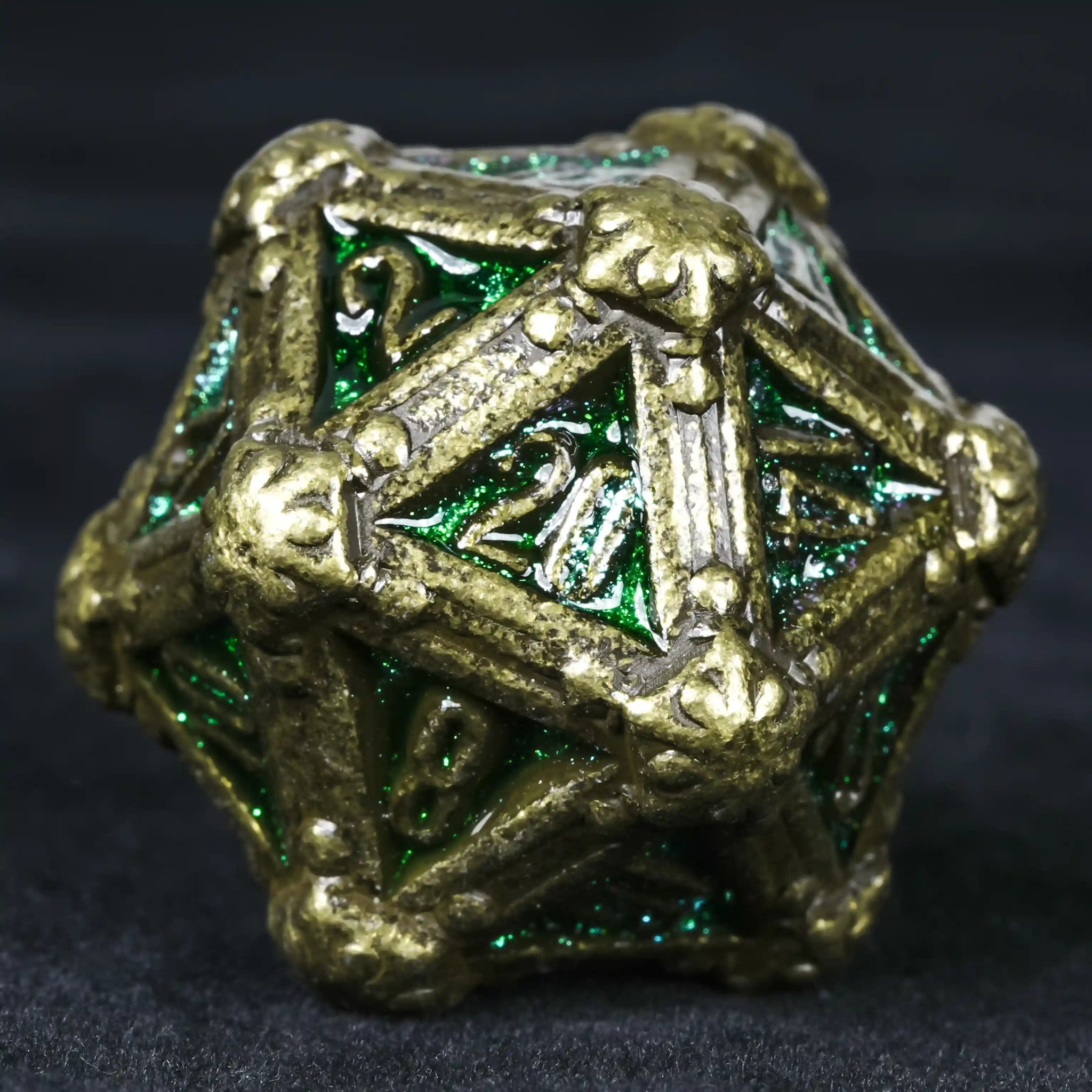 DND Dice - Skull Series Metal Dice Set - Bear Dice