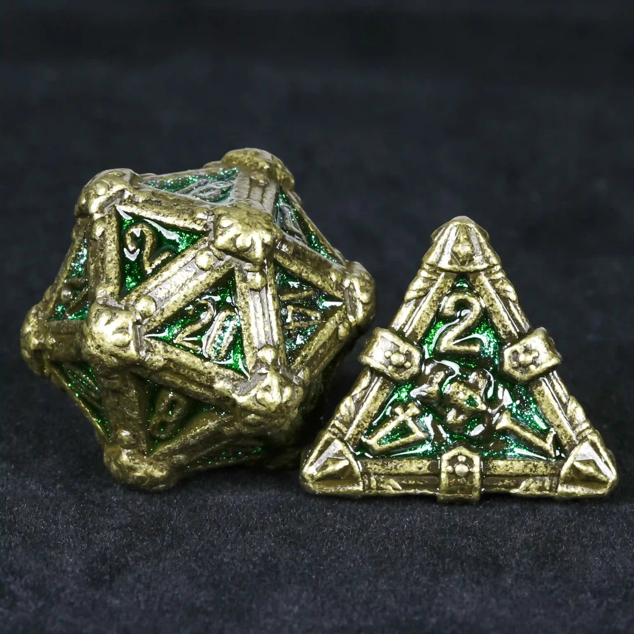 DND Dice - Skull Series Metal Dice Set - Bear Dice