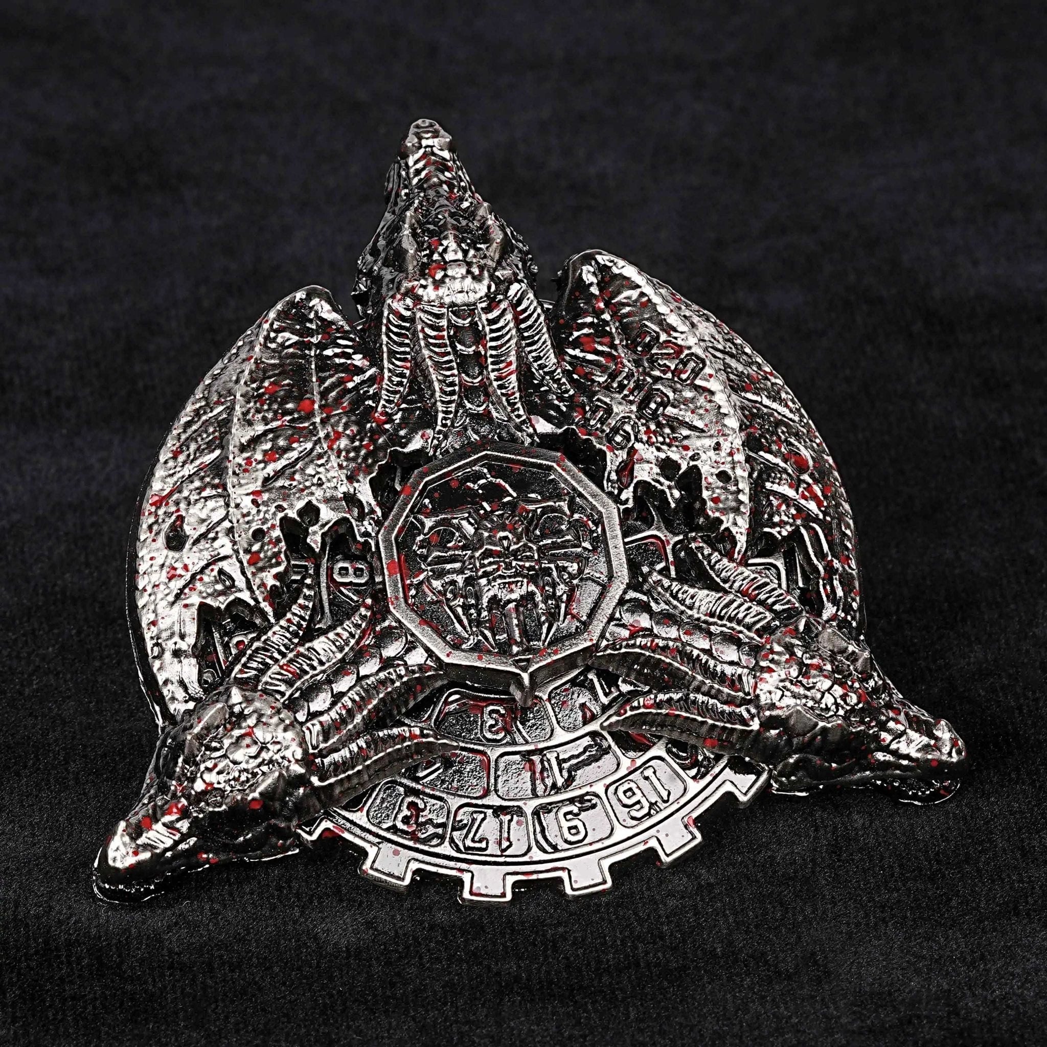 Dragon Wing Blood Badge - Cool Fidget Spinner Metal DND Dice Set - Bear Dice