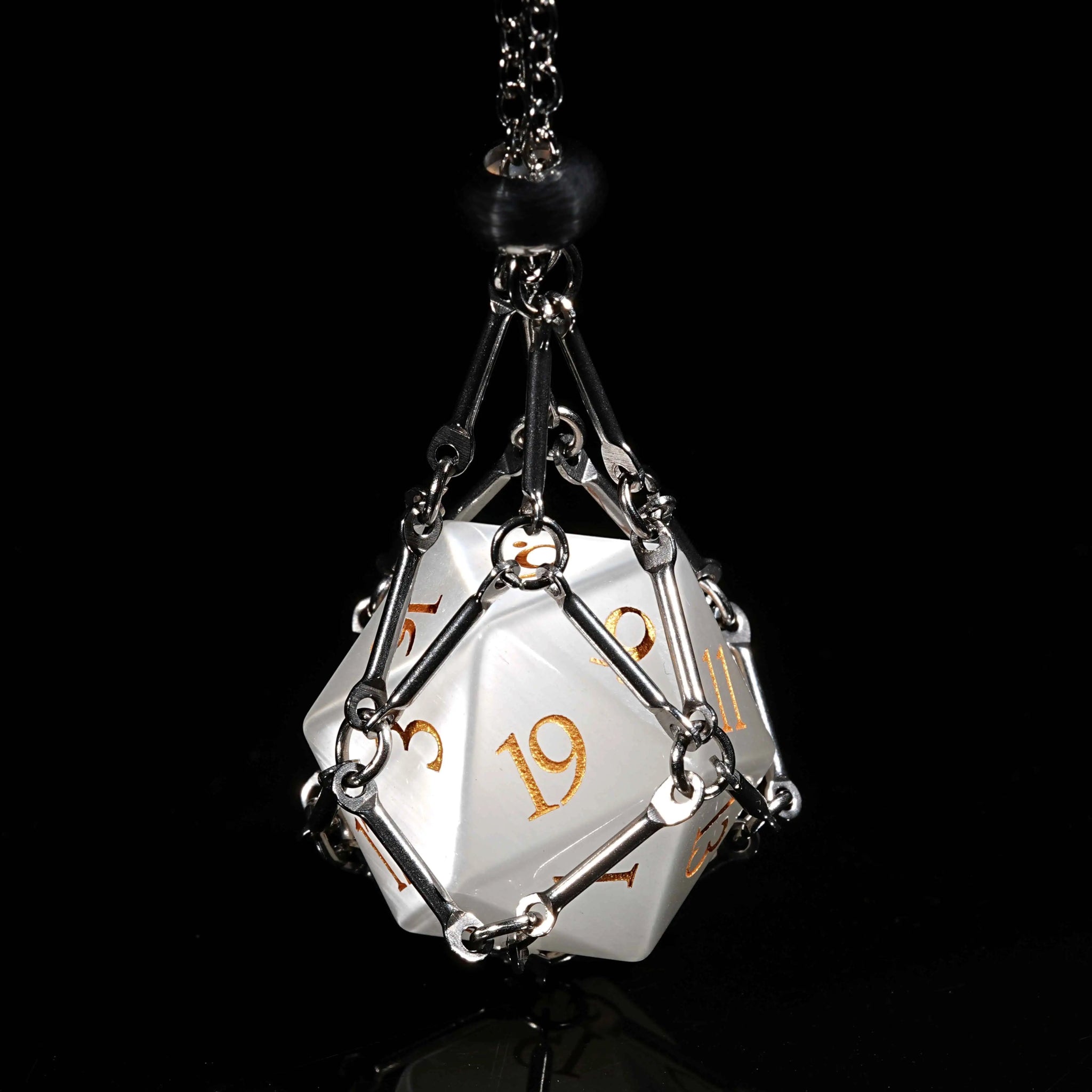 Dwarf Artisan - Opal Gems D&D Dice Set + Gold Numbers - Bear Dice