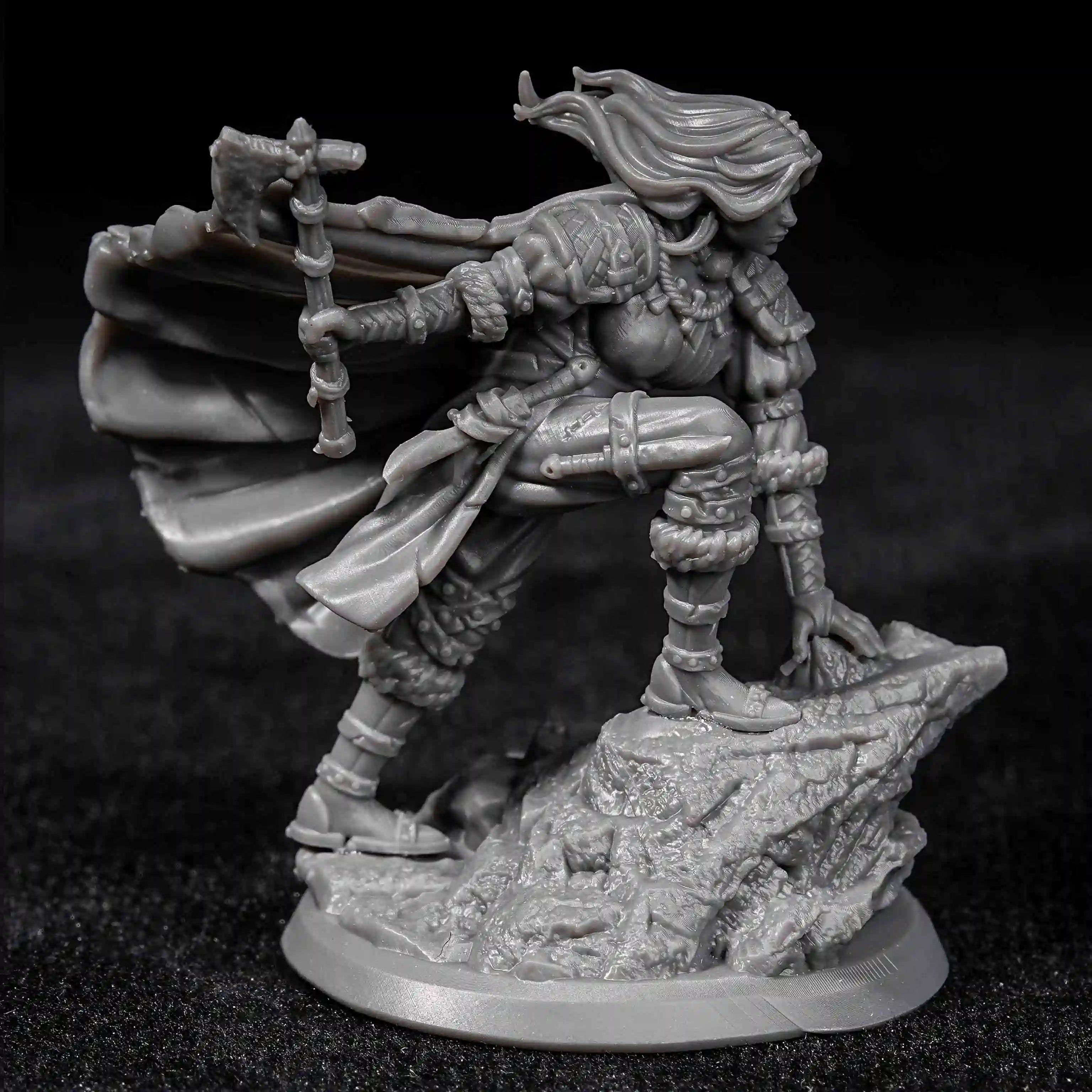 Female Human Ranger Tracker DND Character Miniature Model