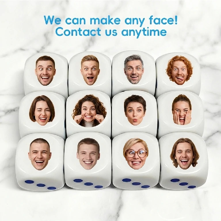 Custom face Dice-Custom Personalized photo acrylic D6 dice, personalized photo gifts, fun party dice
