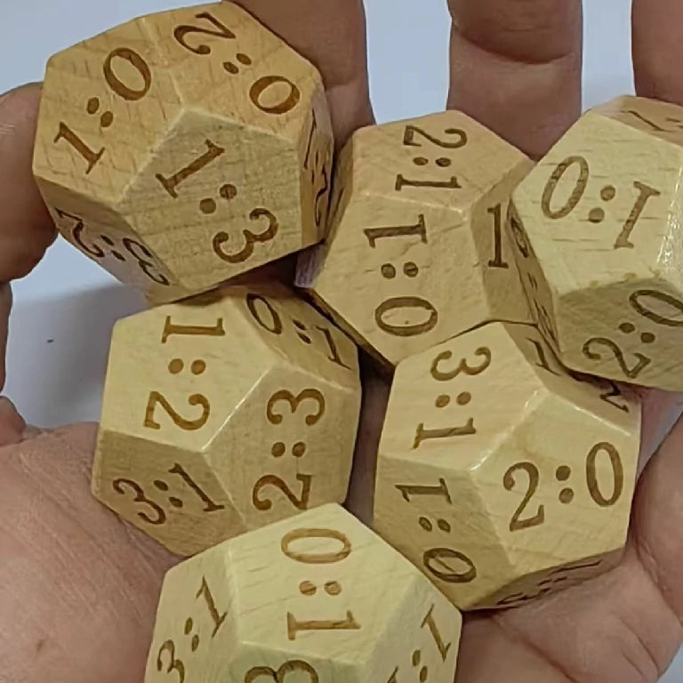 2026 World Cup Wooden D12 Score Dice — Football Match Outcome & Score Dice