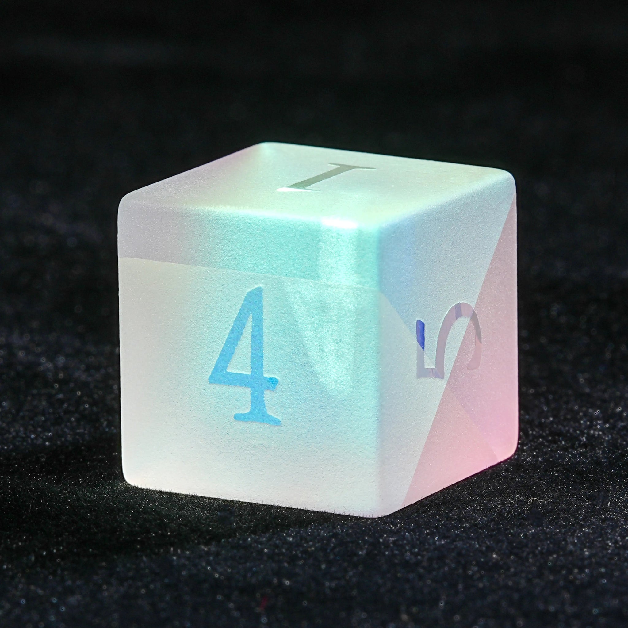 Fantasy Prism Gemstone Dice, D&D Multi - Sided Stained Glass Dice Set - Bear Dice