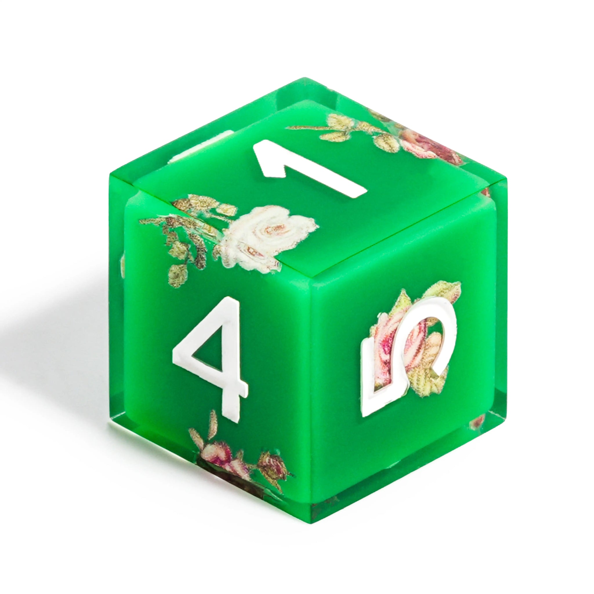 Forest Magic - Rose Resin DND Dice Set - Bear Dice