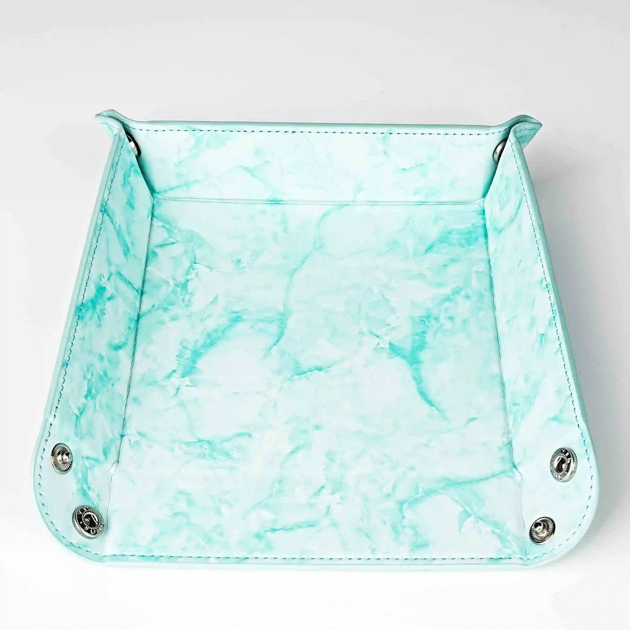 Four - corner folding stone leather DND dice tray - tabletop game dice mat - Bear Dice