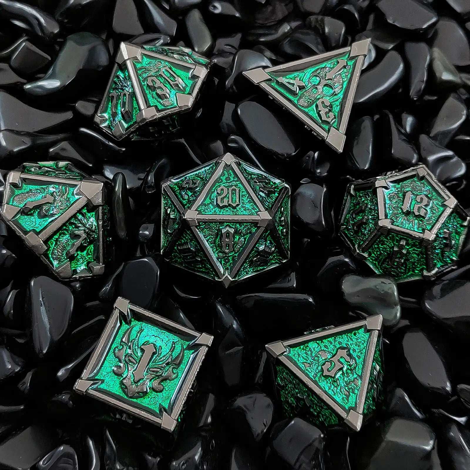 Gothic Mysticism - Starhorn Metal dnd Dice Set Collection - Bear Dice
