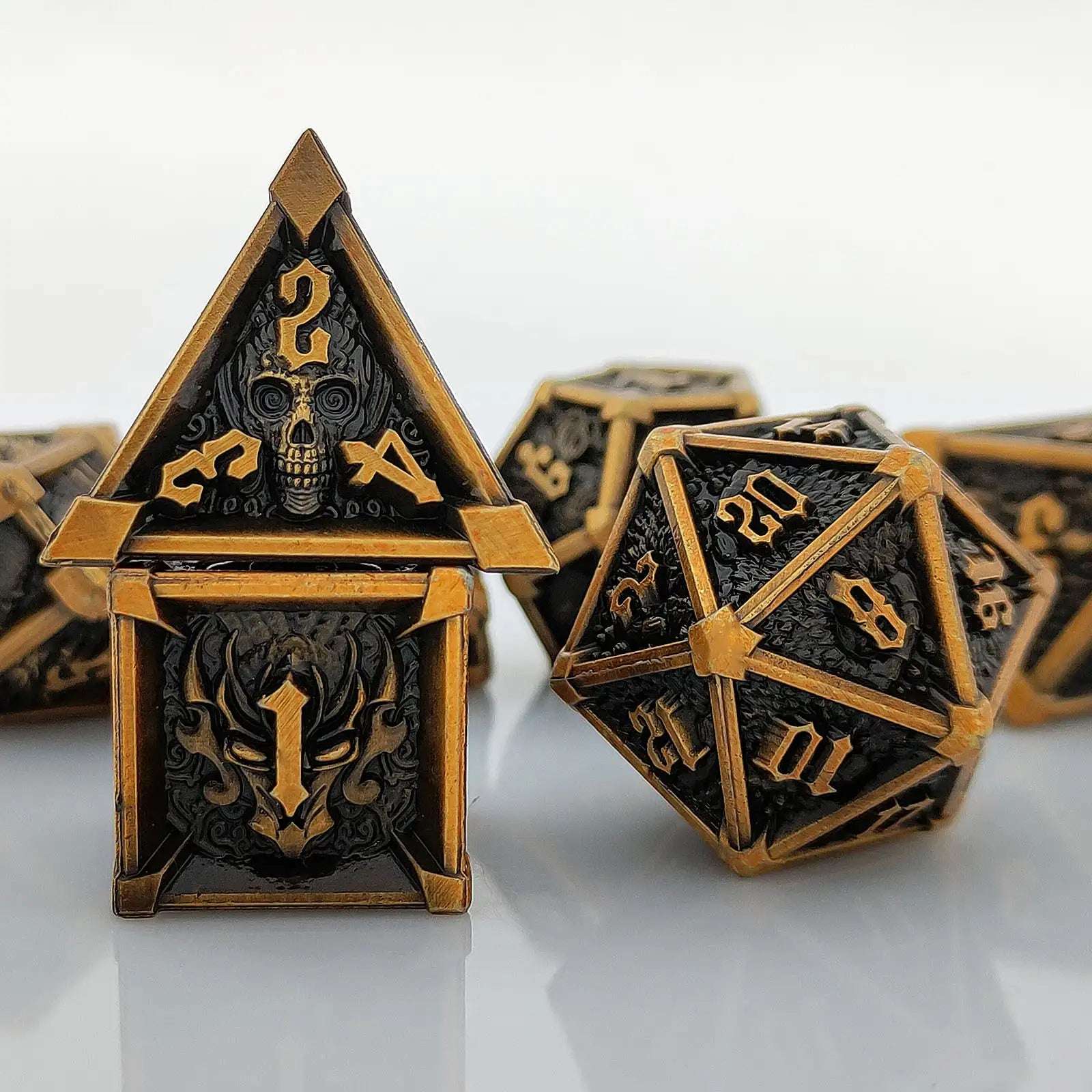 Gothic Mysticism - Starhorn Metal dnd Dice Set Collection - Bear Dice
