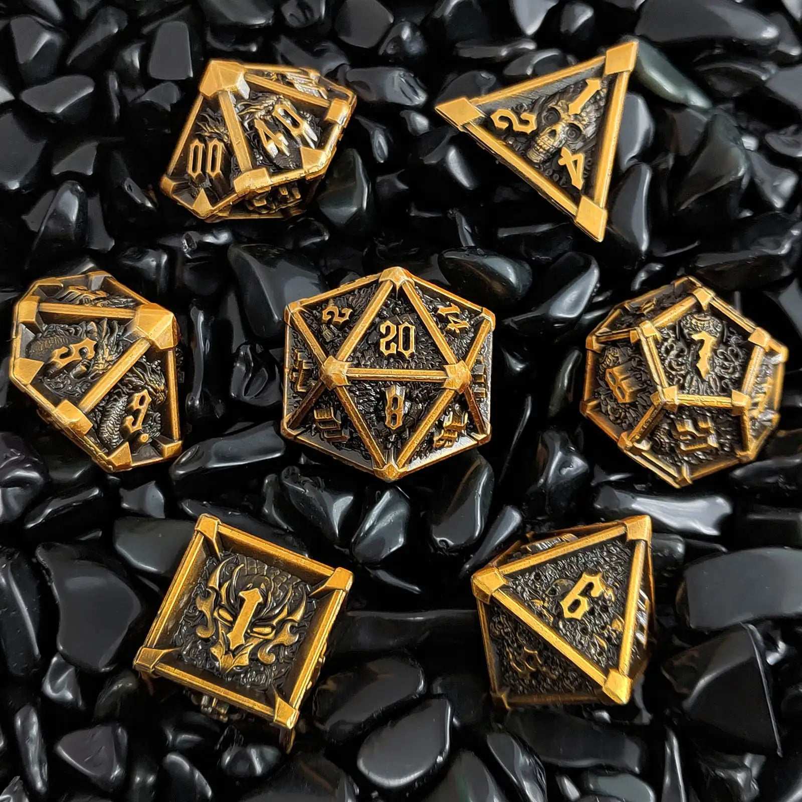 Gothic Mysticism - Starhorn Metal dnd Dice Set Collection - Bear Dice