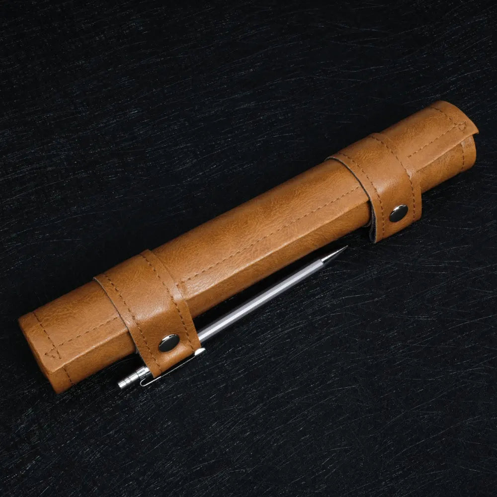 Integrated brown leather pad tray scroll DND dice box for Dungeons & Dragons, DND gifts, Pathfinder, dice accessories - Bear Dice