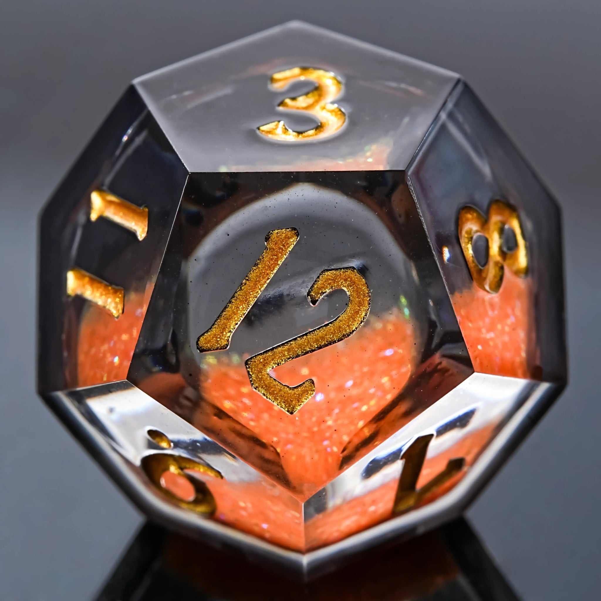 Kickstarter Dice - Blazing Bear Liquid Core Resin Dice Set - Bear Dice