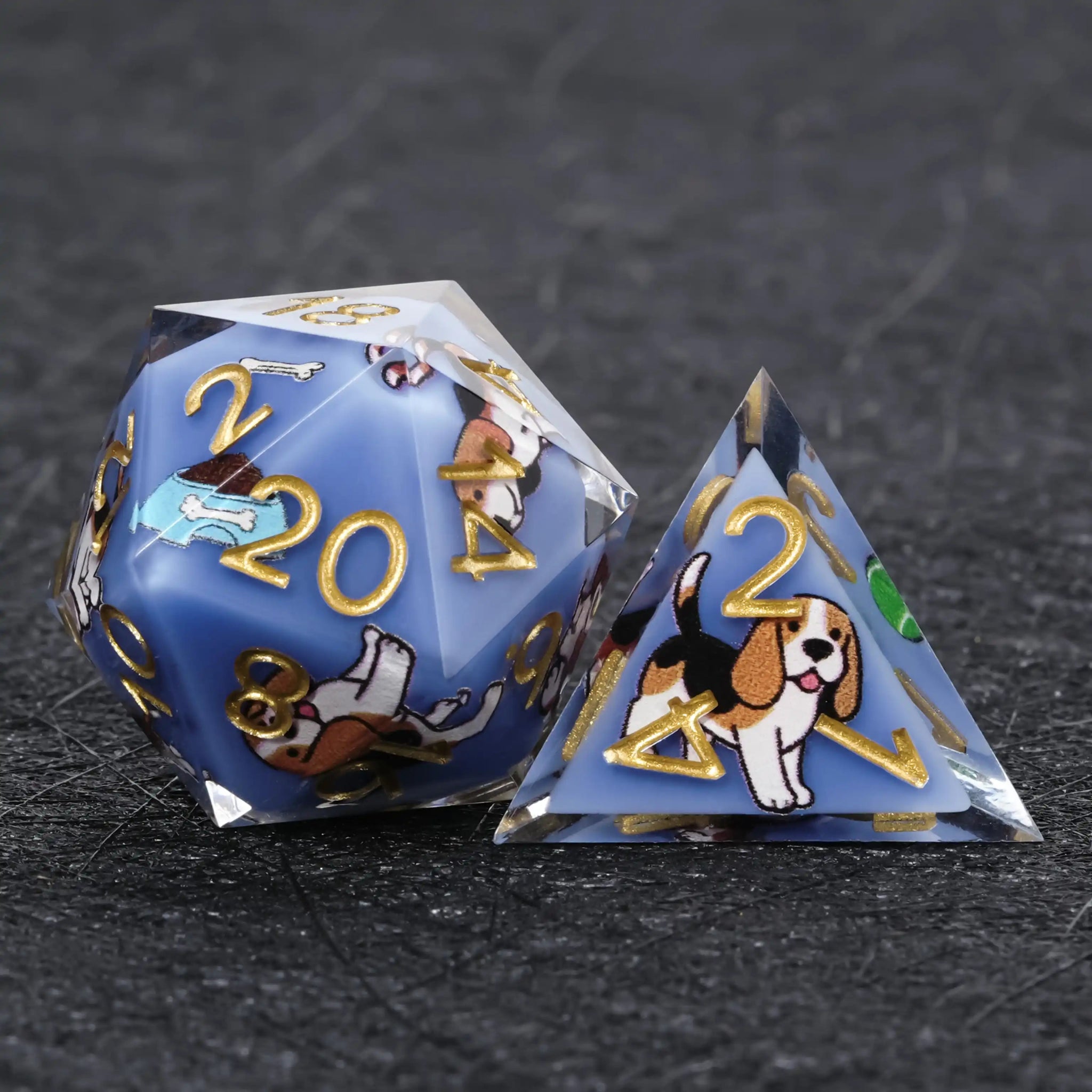 Kickstarter Dice – Canine Legends Beagle Resin DND Dice Set | Curious Guardian Dice for RPG Collectors - Bear Dice