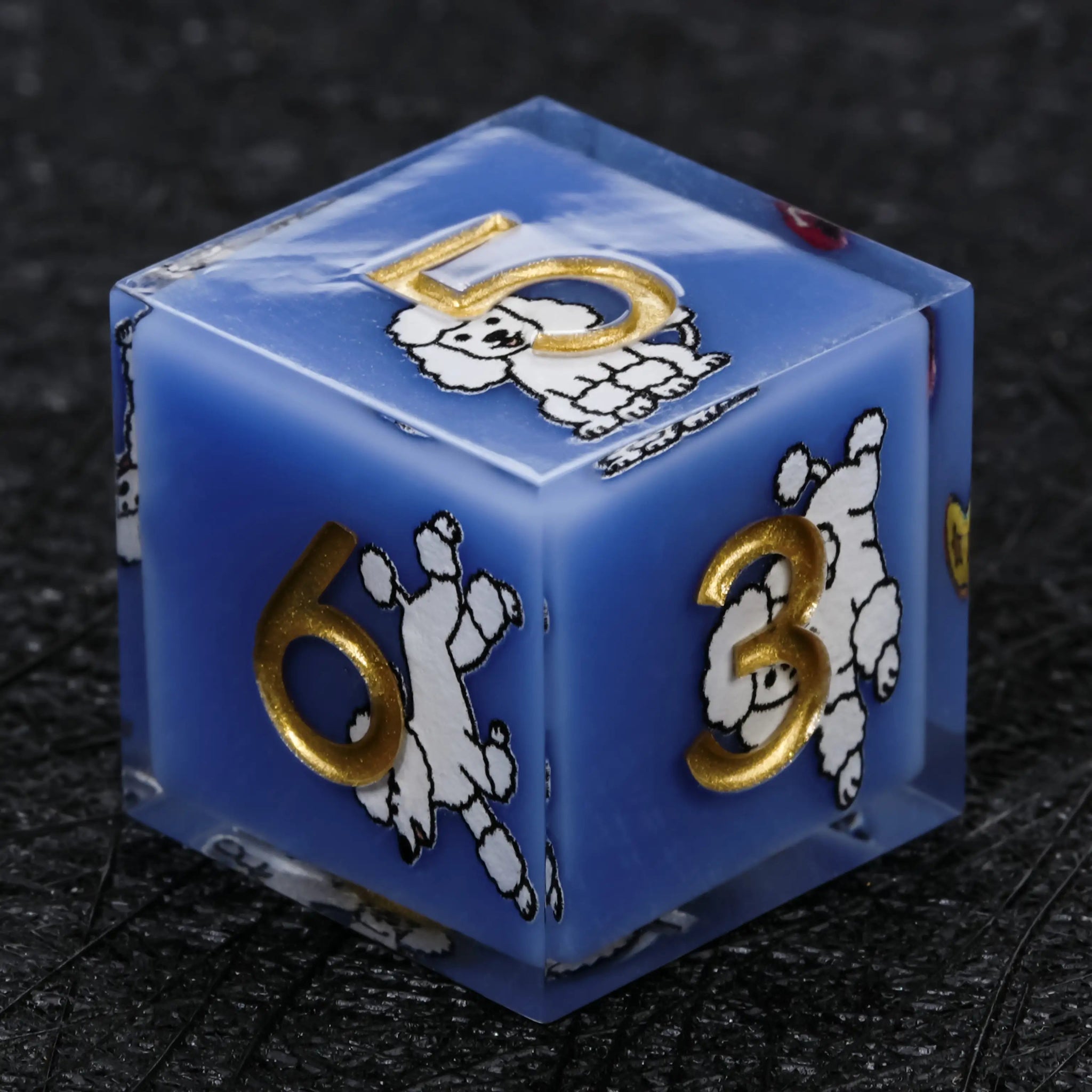 Kickstarter Dice – Canine Legends Poodle Resin DND Dice Set | Guardian Dice - Bear Dice