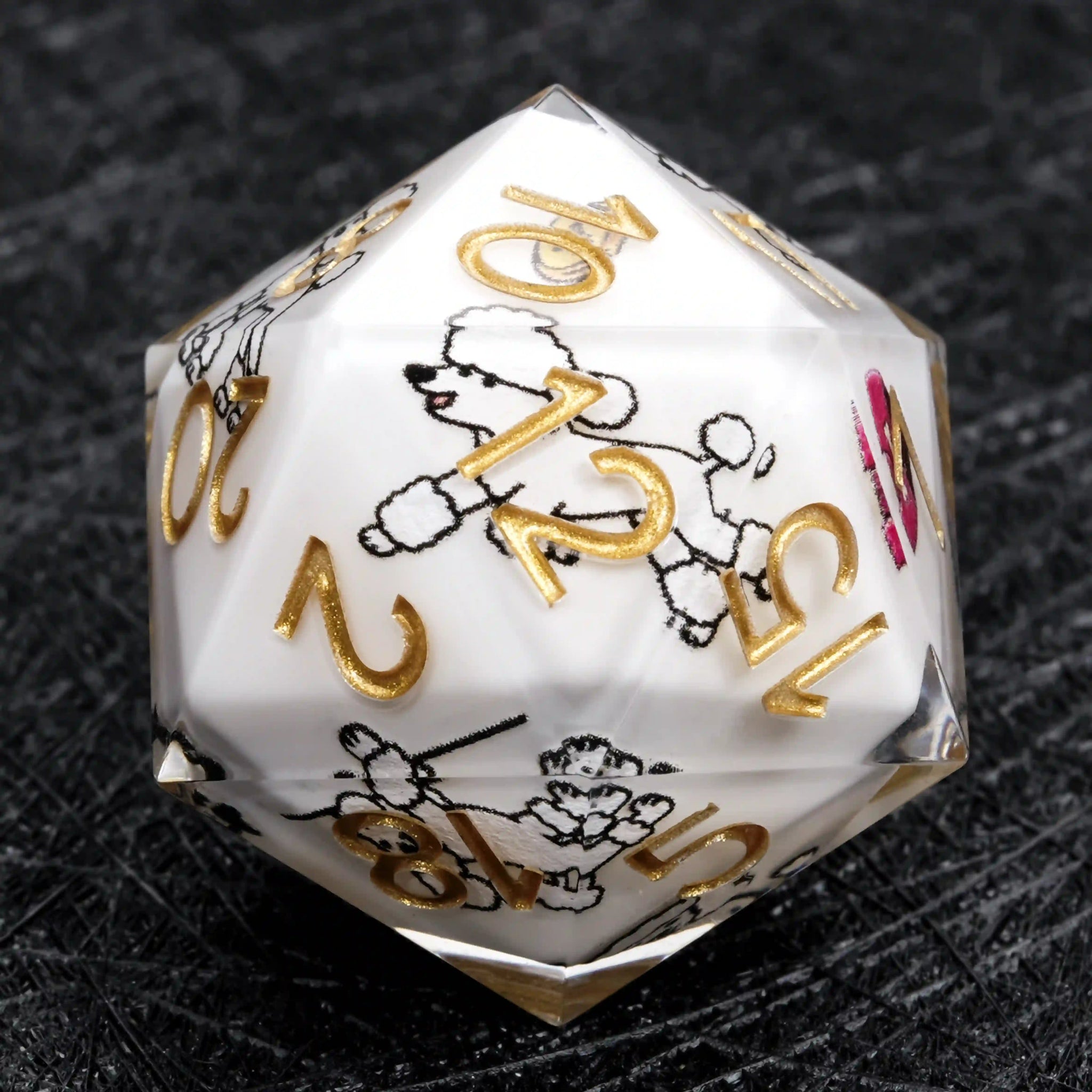 Kickstarter Dice – Canine Legends Poodle Resin DND Dice Set | Guardian Dice - Bear Dice