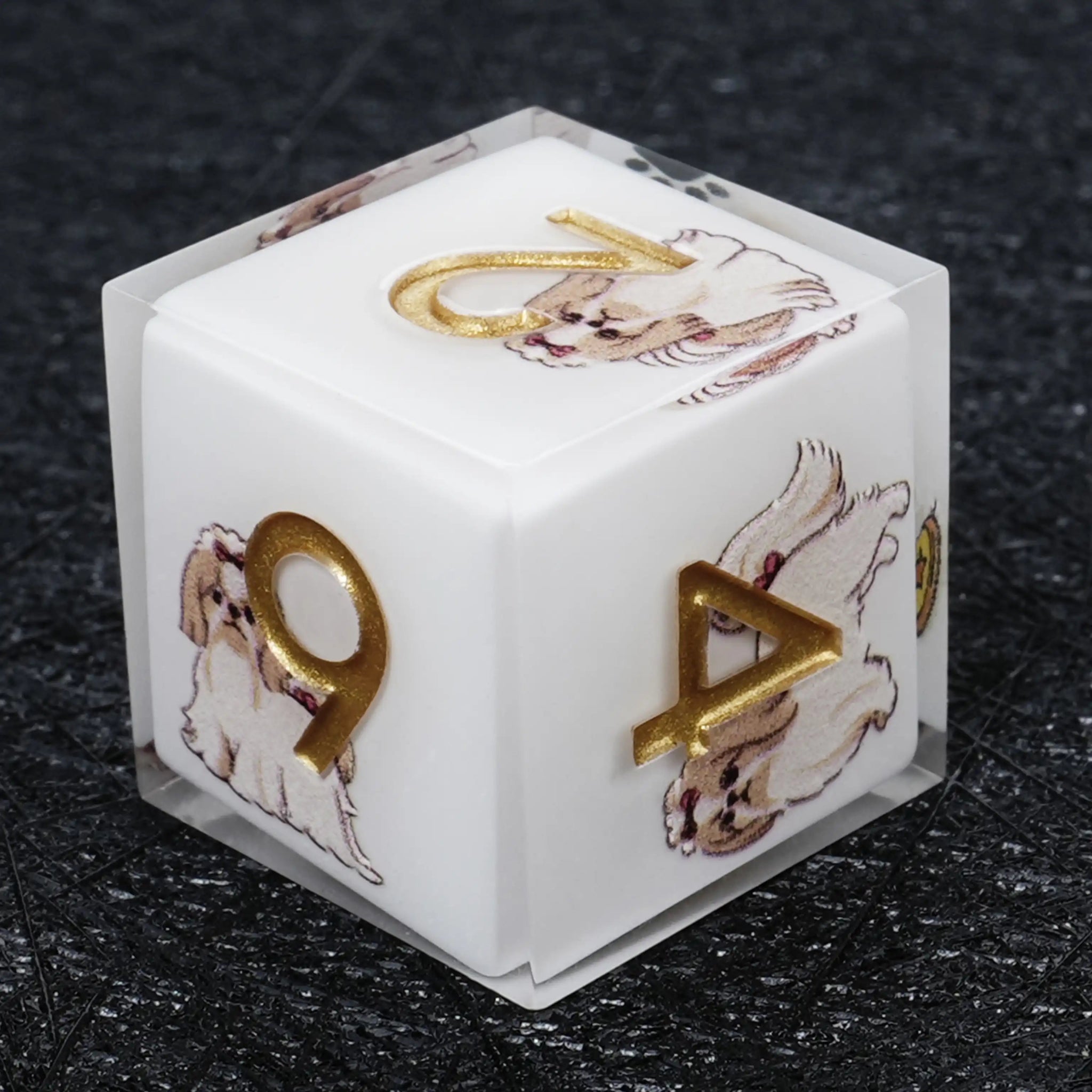 Kickstarter Dice – Canine Legends Shih Tzu Resin DND Dice Set - Bear Dice