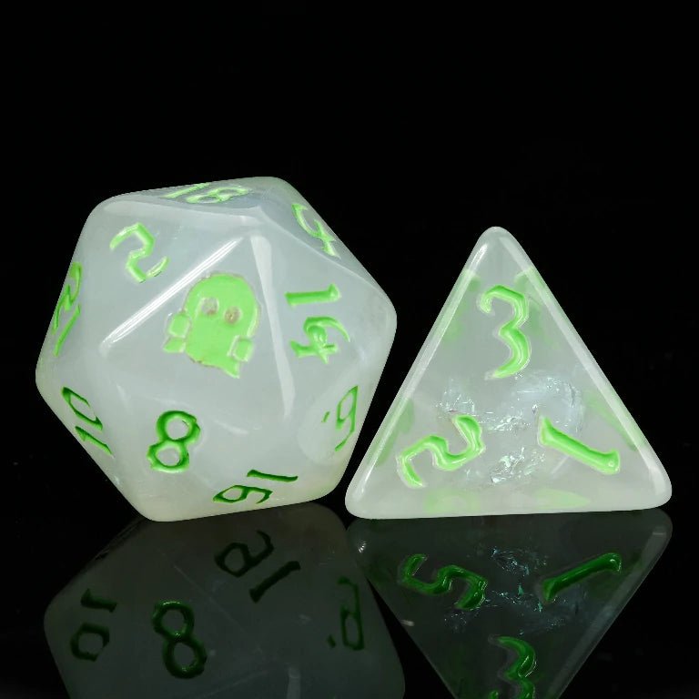 Kickstarter Dice — Ghost Flame Resin Dice Set - Bear Dice