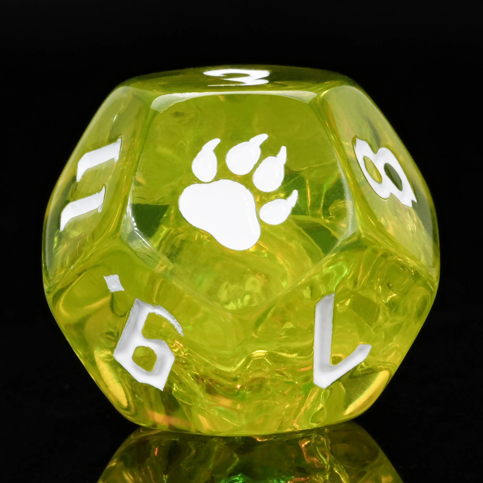 Kickstarter Dice – Green Druid Resin Dice Set - Bear Dice