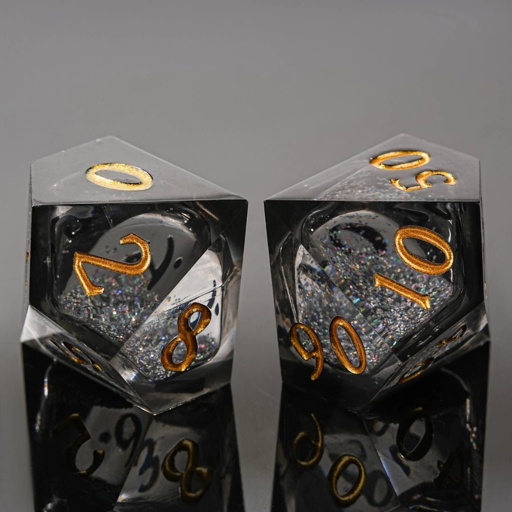 Kickstarter Dice - Inverted Pentagram Liquid Core Resin Dice Set - Bear Dice