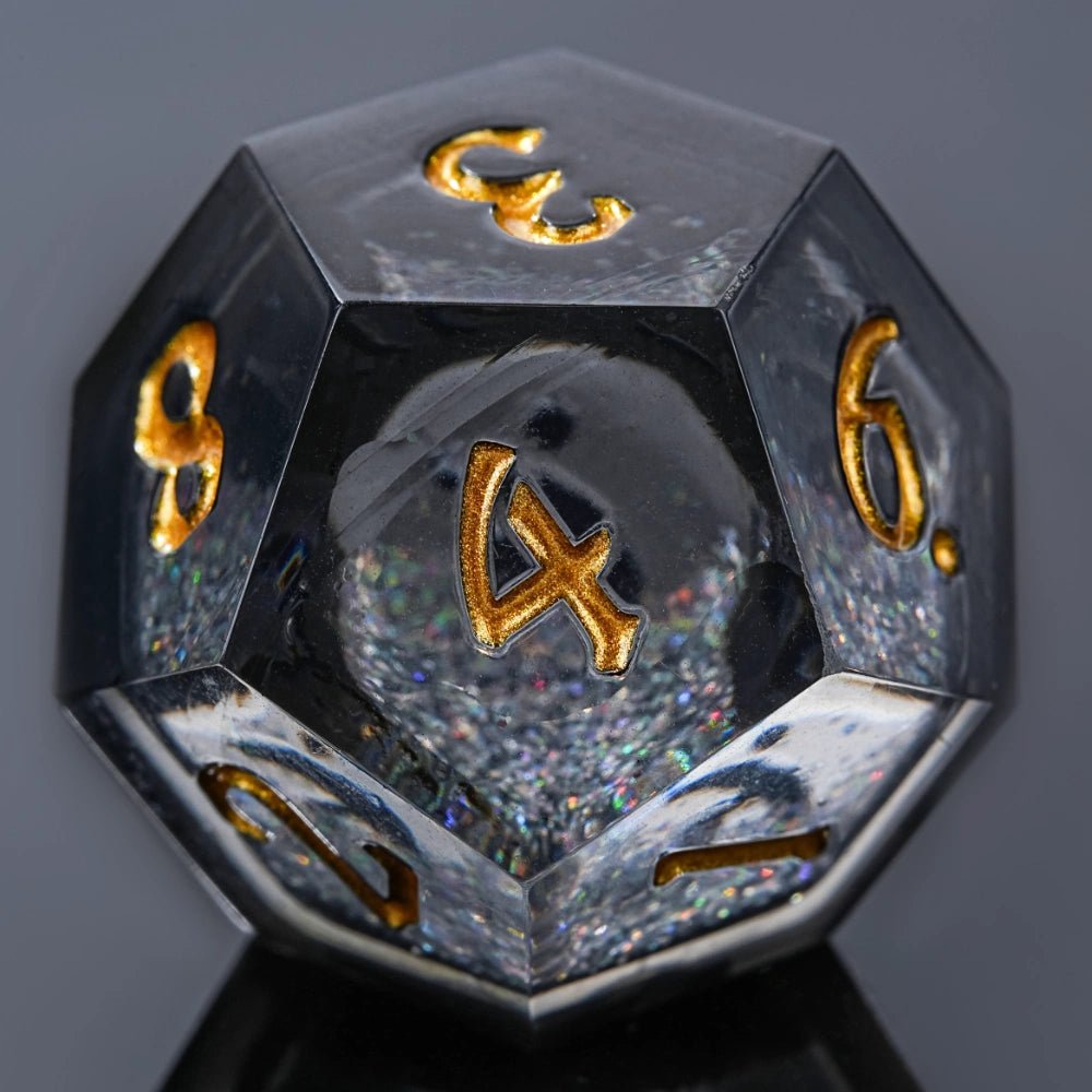 Kickstarter Dice - Inverted Pentagram Liquid Core Resin Dice Set - Bear Dice