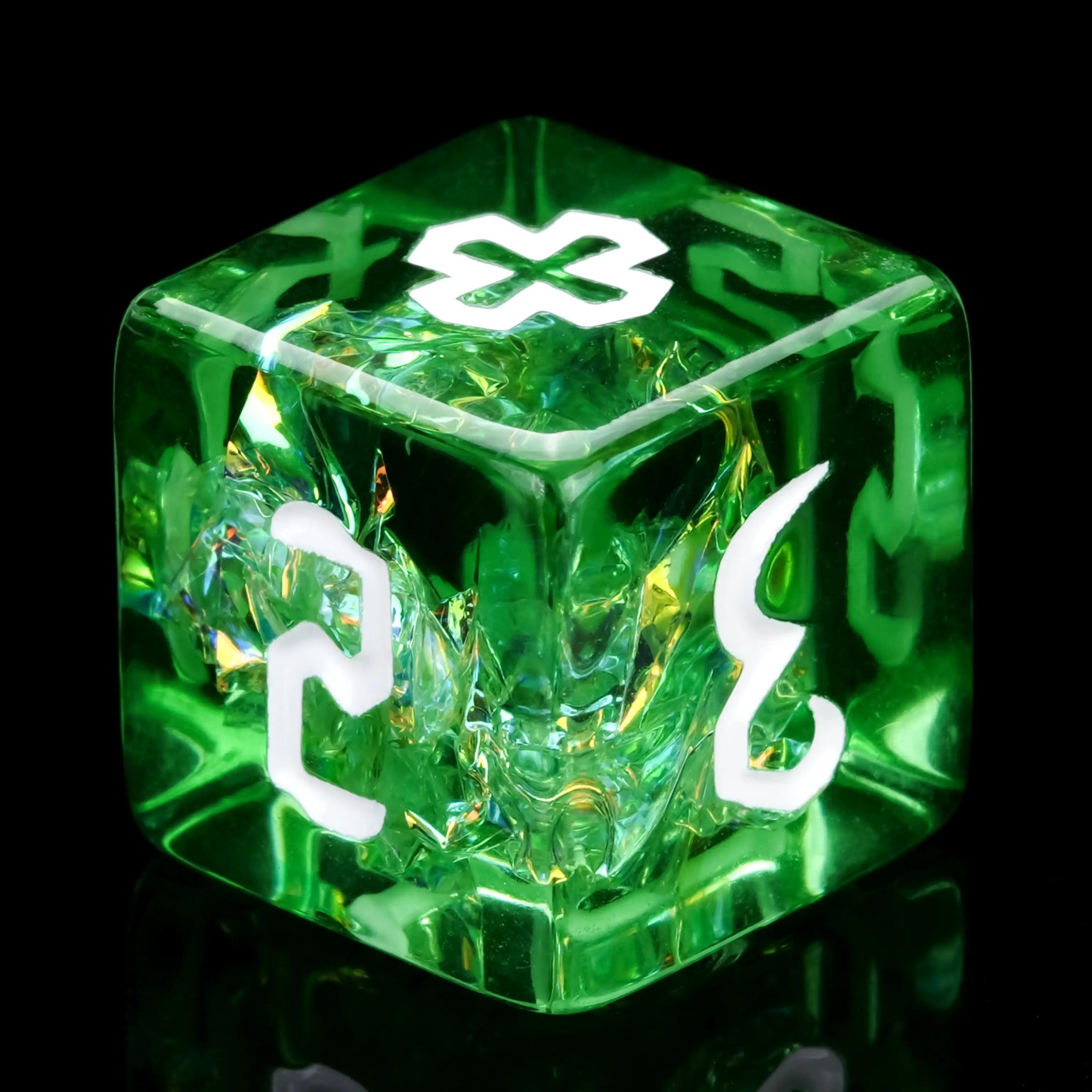 Kickstarter Dice – Priest Resin Dice Set + White Text - Bear Dice