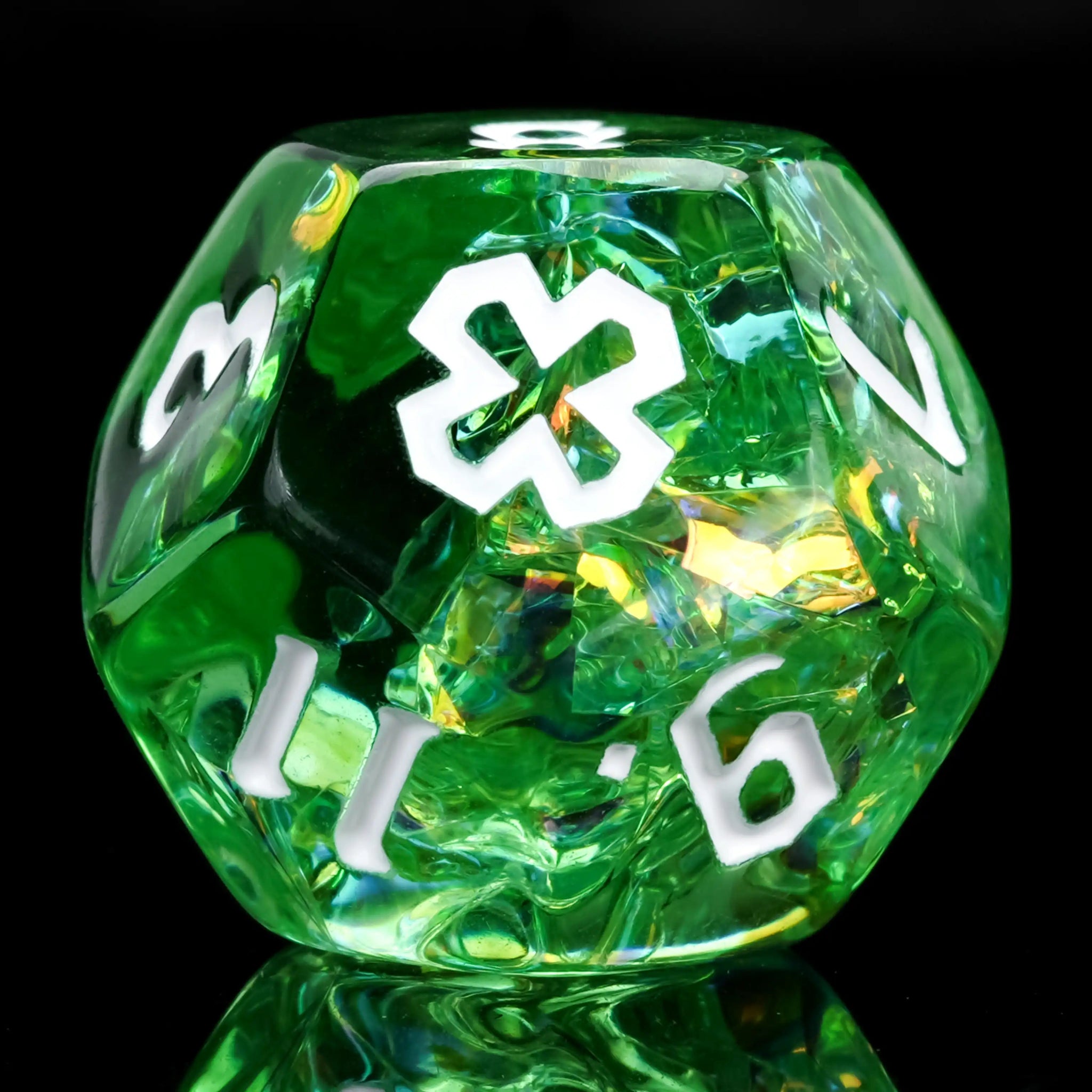 Kickstarter Dice – Priest Resin Dice Set + White Text - Bear Dice