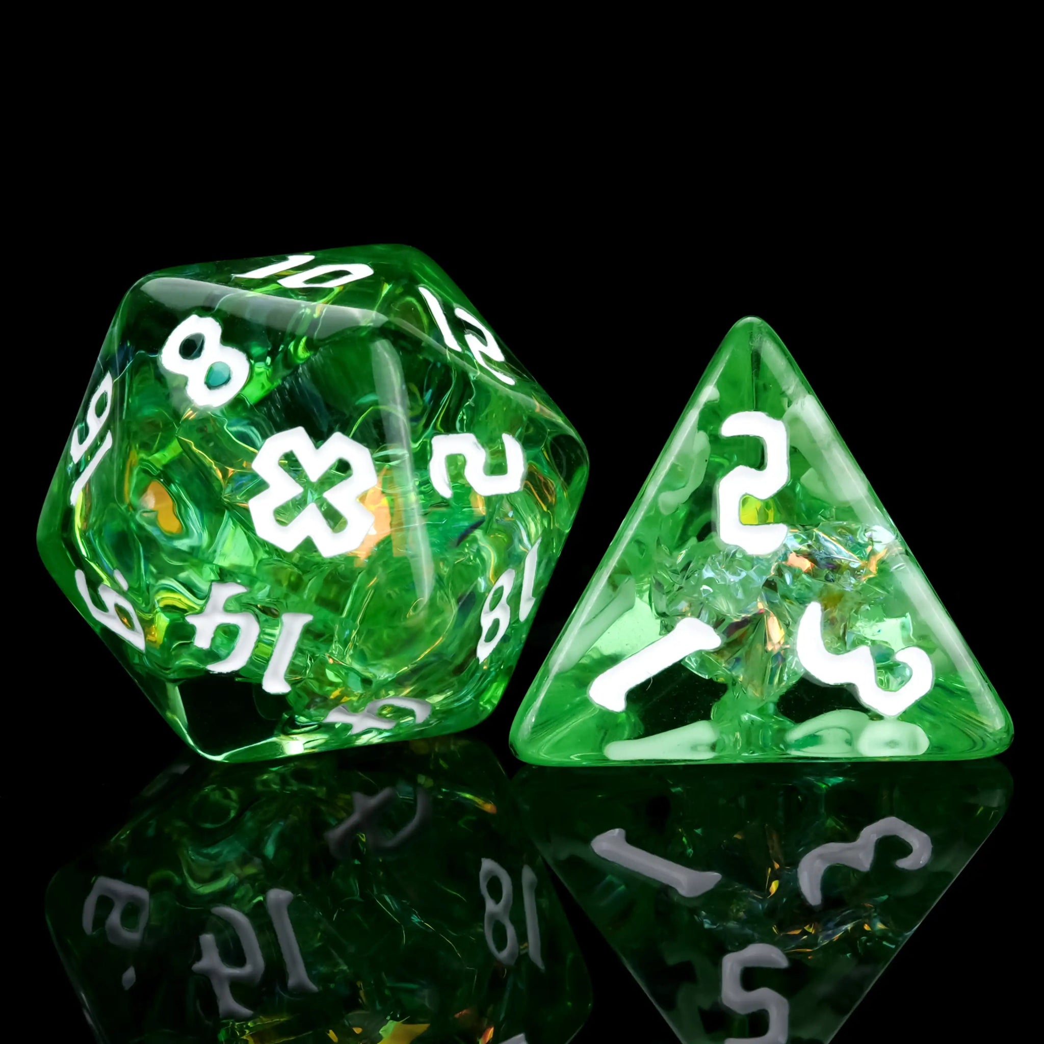 Kickstarter Dice – Priest Resin Dice Set + White Text - Bear Dice