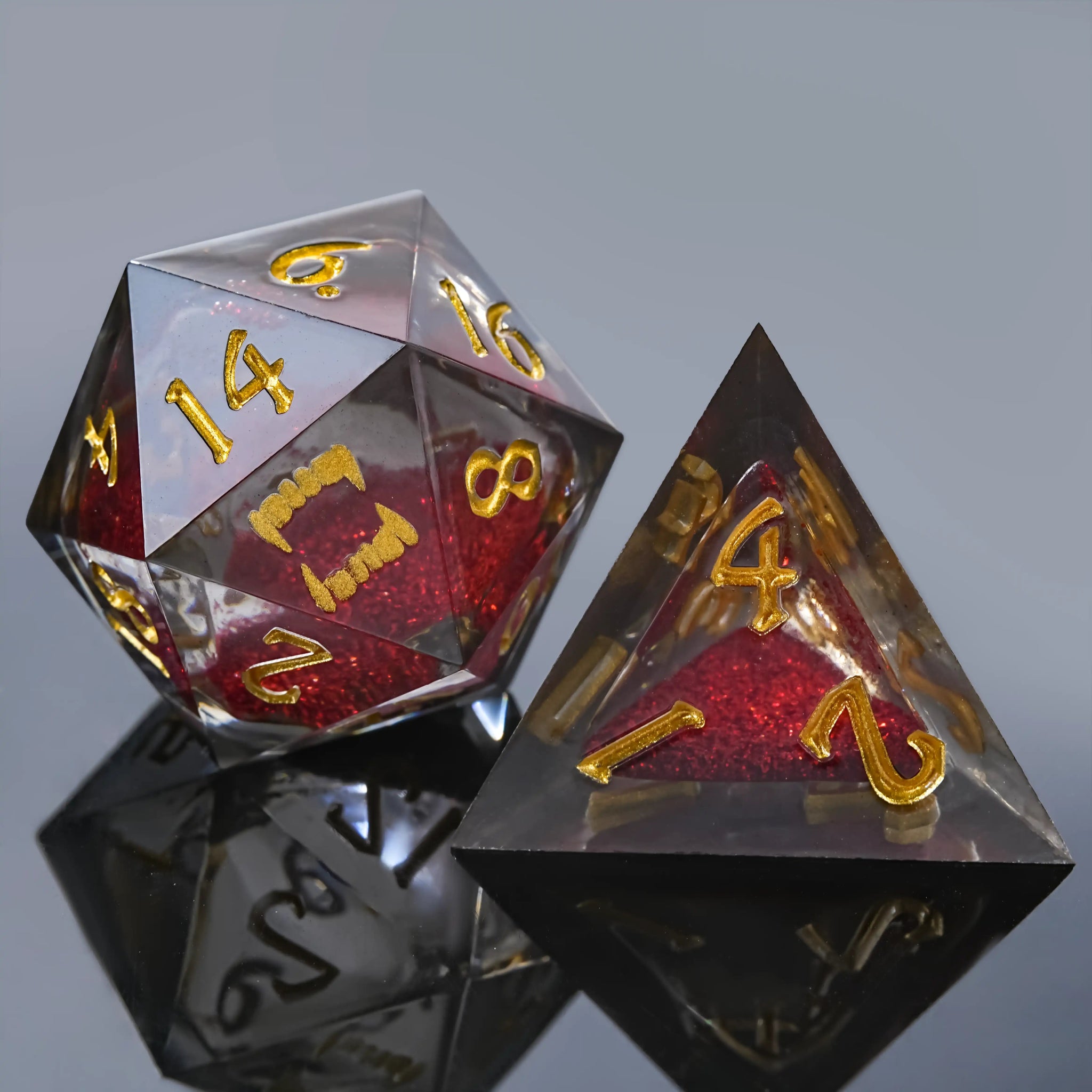 Kickstarter Dice - Vampire Liquid Core Resin Dice Set - Bear Dice