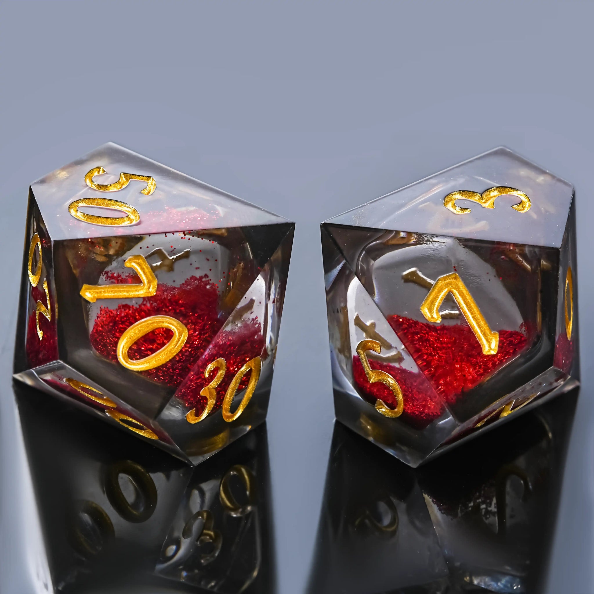 Kickstarter Dice - Vampire Liquid Core Resin Dice Set - Bear Dice