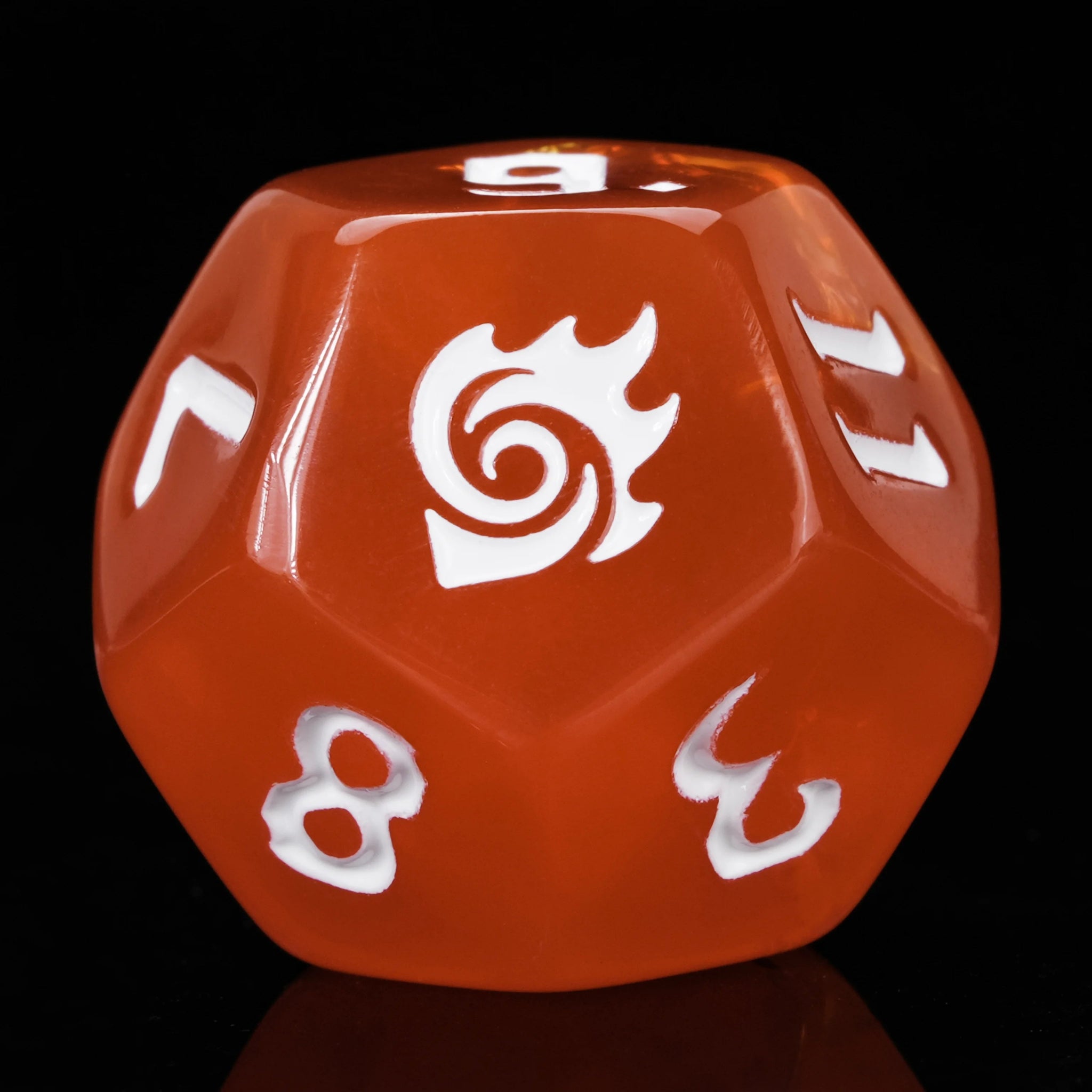 Kickstarter Dice – Warlock Resin Dice Set + White Numbers - Bear Dice