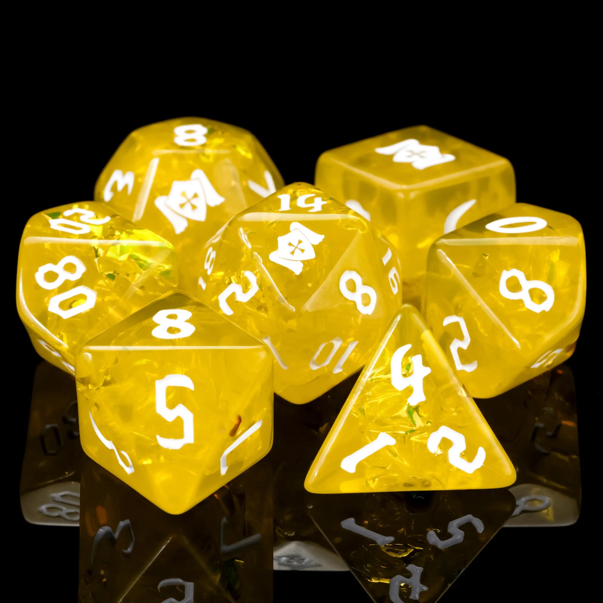 Kickstarter Dice – Yellow Paladin Resin Dice - Bear Dice