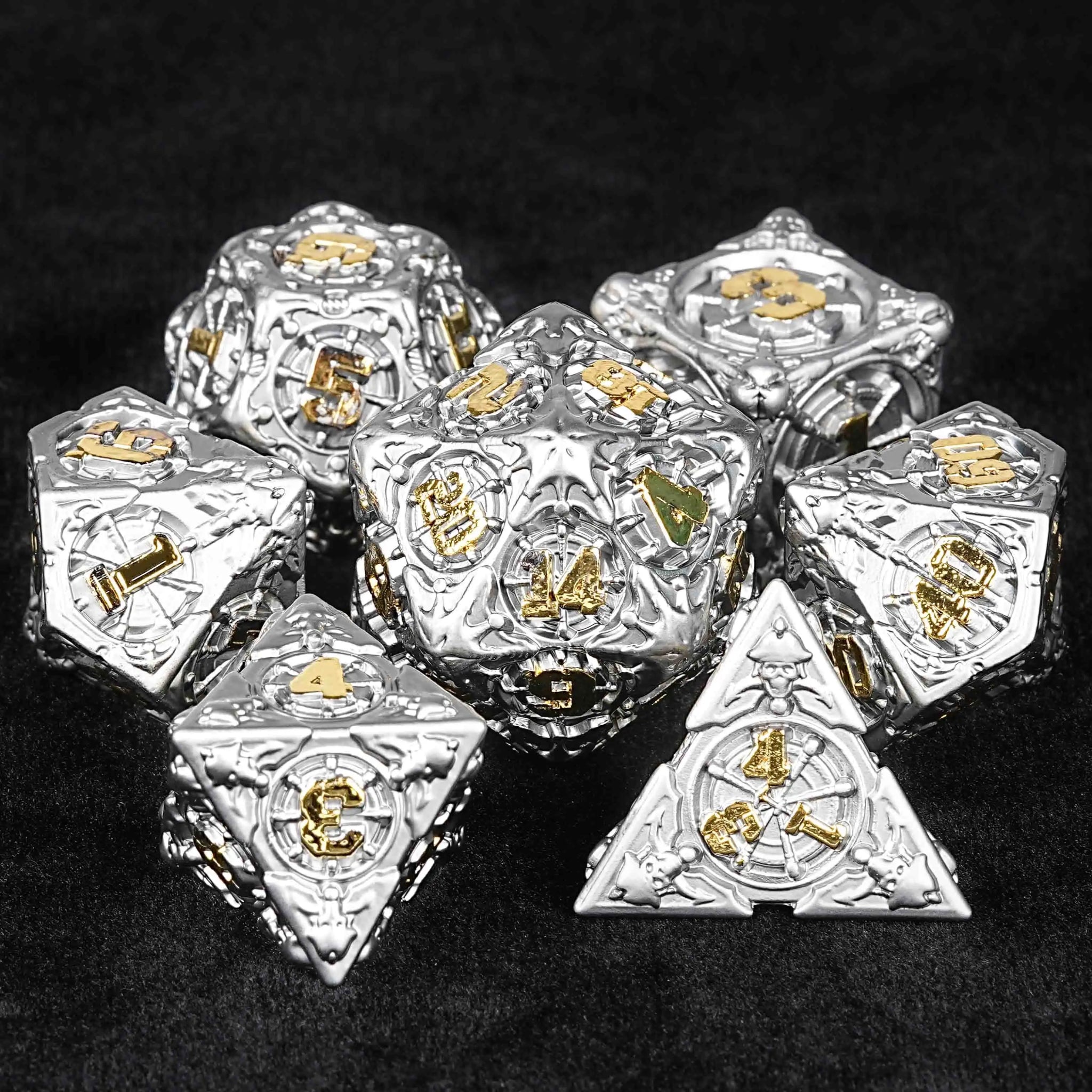 Limited Clearance - Metal Pirate DND Dice Set|3D Embossed Metal - Bear Dice