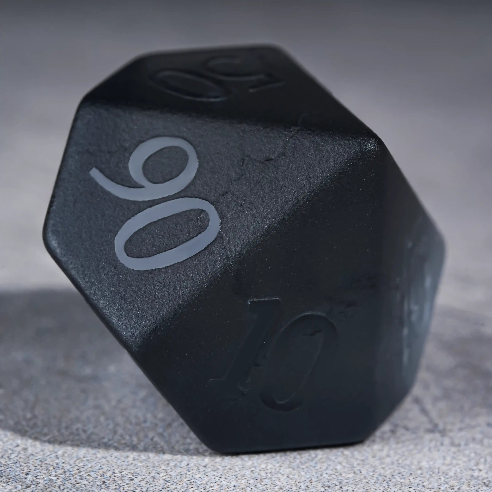Matte Black Polyhedron Gemstone DND Dice Set - Bear Dice
