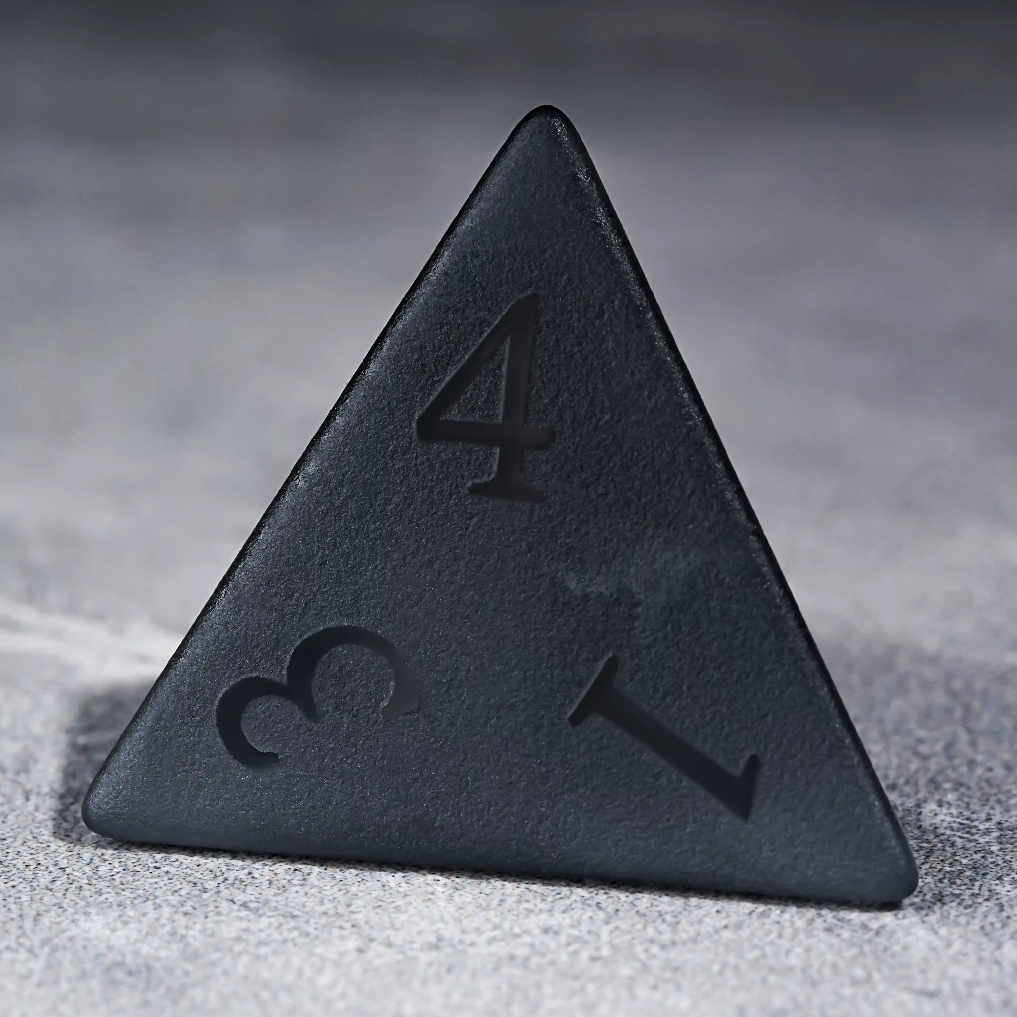 Matte Black Polyhedron Gemstone DND Dice Set - Bear Dice