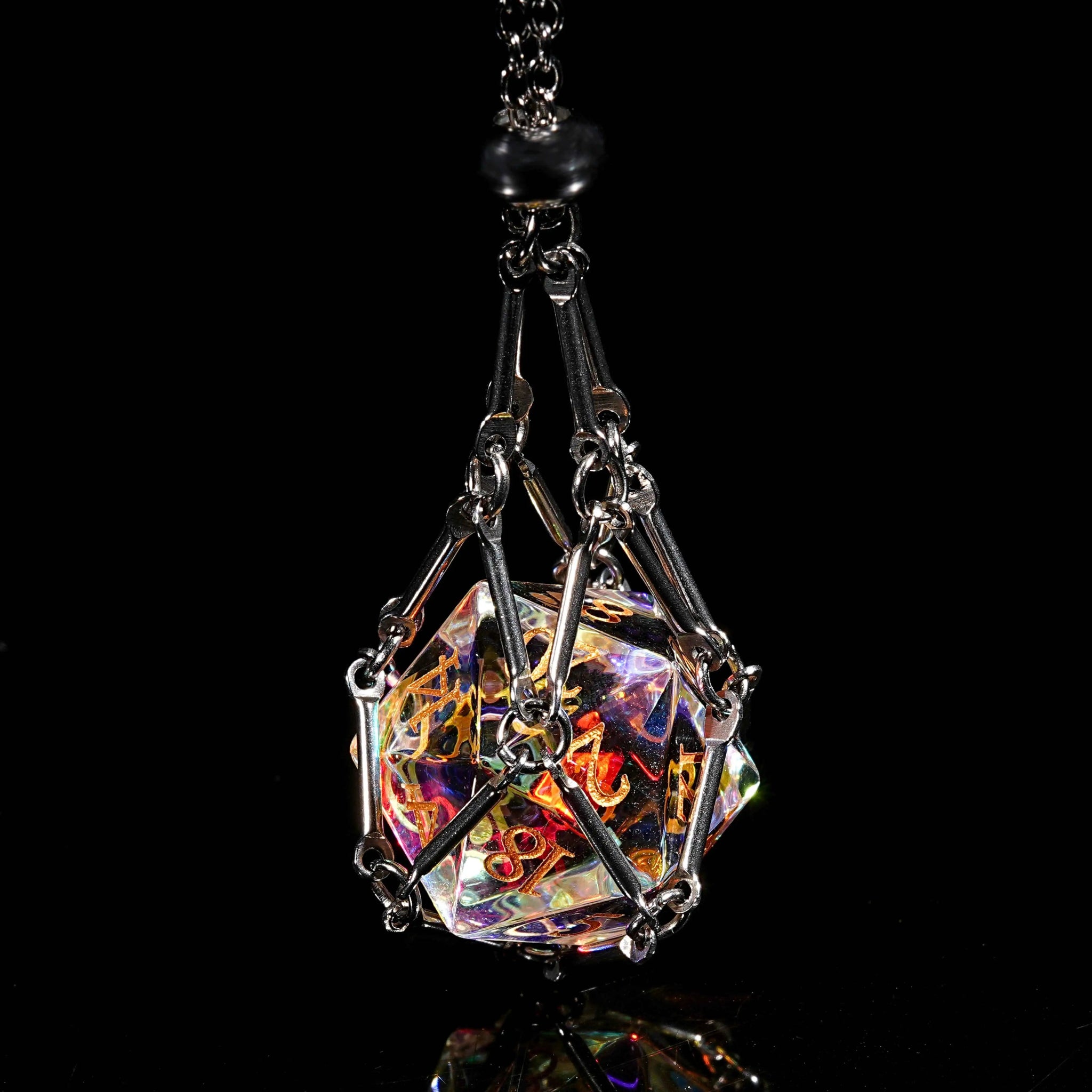 Multicolor Phantom Prism Glass DND Gemstone Dice Set - Bear Dice