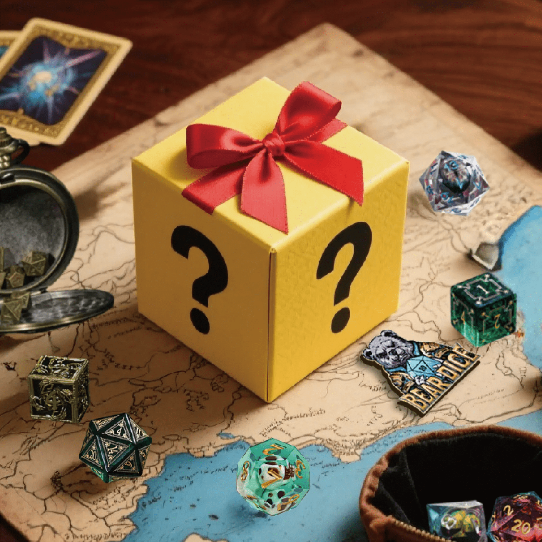 Mysterious Blind Box - Metal DND Dice/Resin RPG Dice Set Random Surprise - Bear Dice