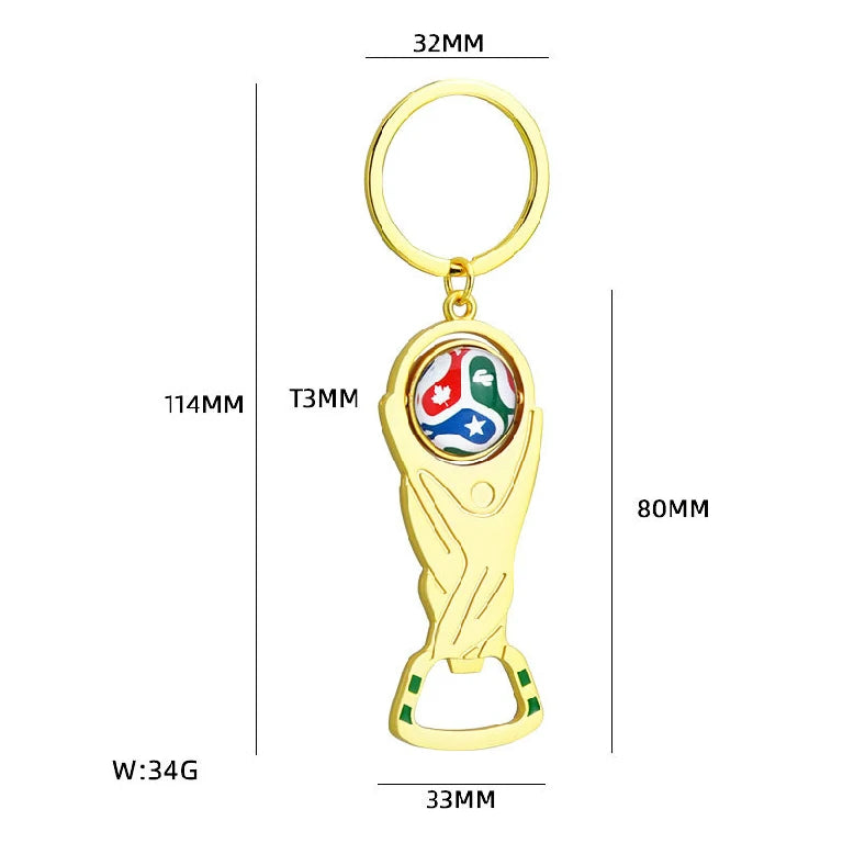 2026 World Cup Bottle Opener & Multifunctional Keychain — Fan Merchandise & Small Gift