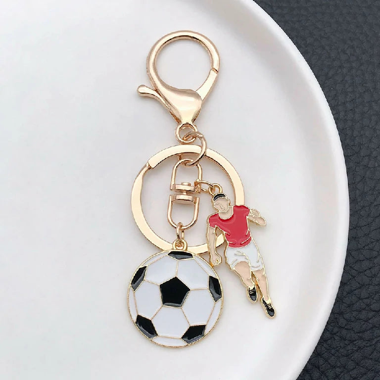 Miniature Soccer Ball Keychain Sports Enthusiast's Backpack Charm
