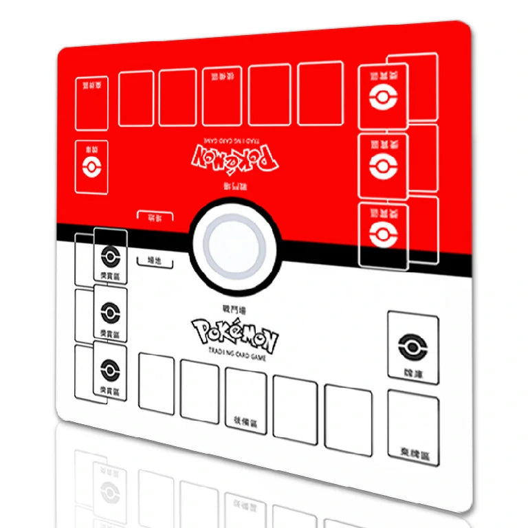 Pokémon Card Game Mat — Thickened Natural Rubber Game Mat with White Pattern