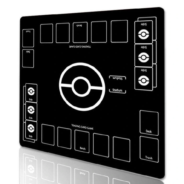 Pokémon Card Game Mat — Thickened Natural Rubber Game Mat with White Pattern