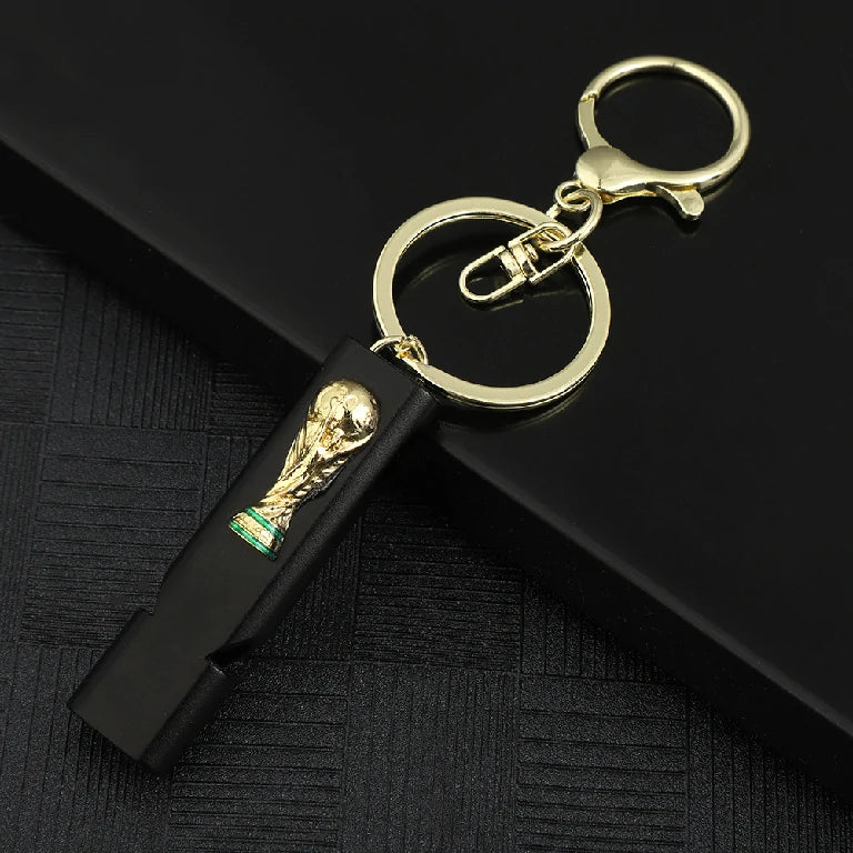 World Cup Hercules Cup Whistle Keychain Soccer Fans Memorial Gift