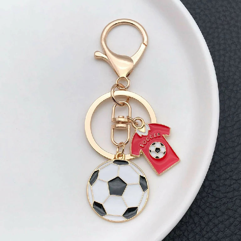 Miniature Soccer Ball Keychain Sports Enthusiast's Backpack Charm