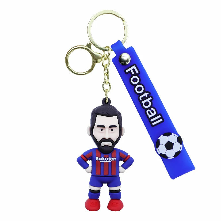 World Cup Soccer Star Keychain — Soft PVC Cartoon Charm & Small Gift