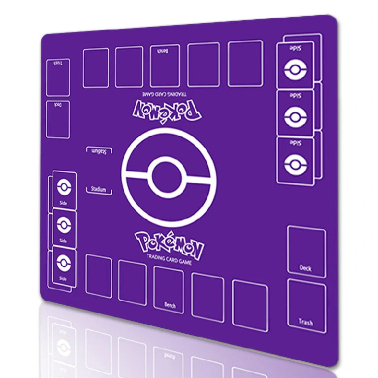 Pokémon Card Game Mat — Thickened Natural Rubber Game Mat with White Pattern