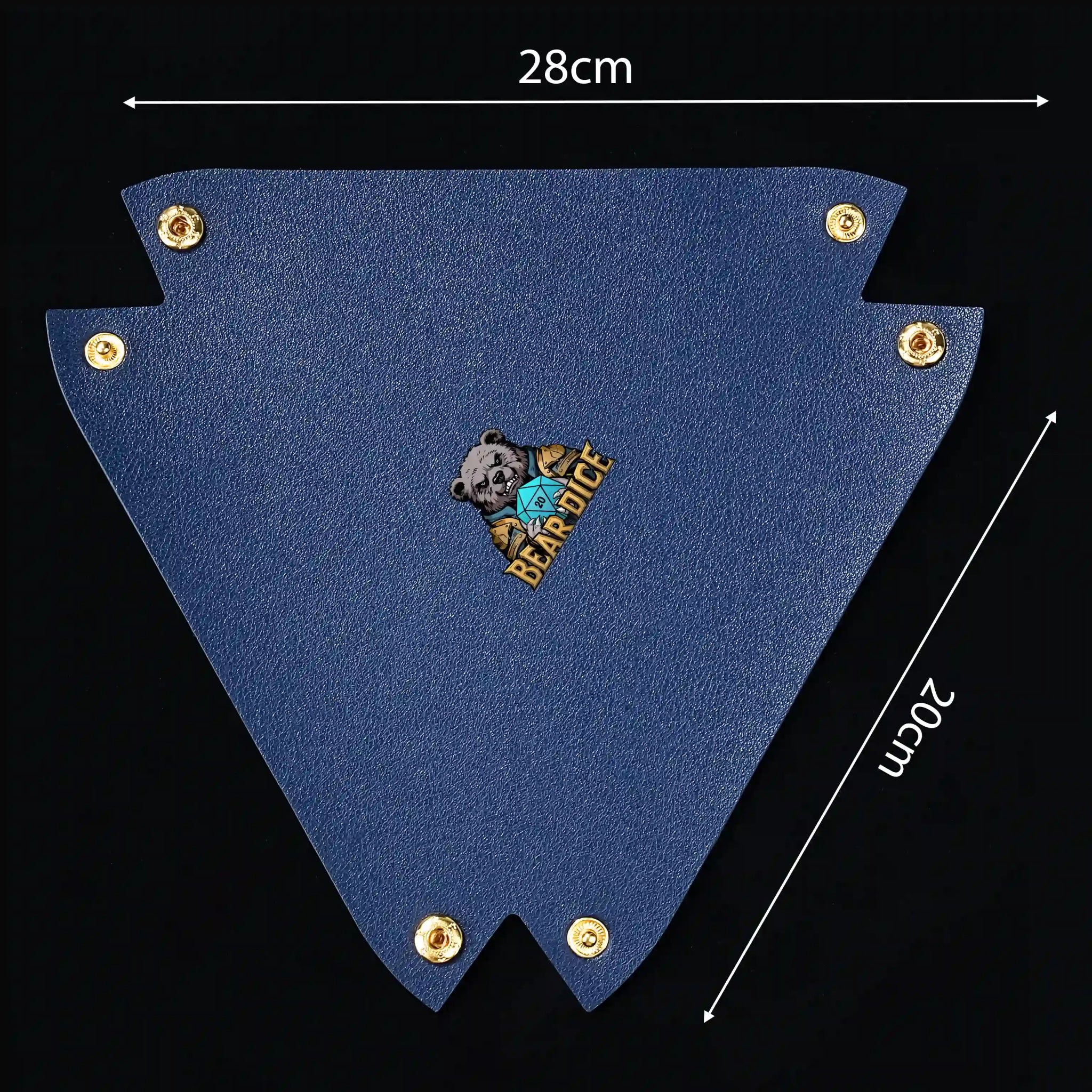 Triangle Folding Dice Tray Portable Leather Table Game Dice Accessories - Bear Dice