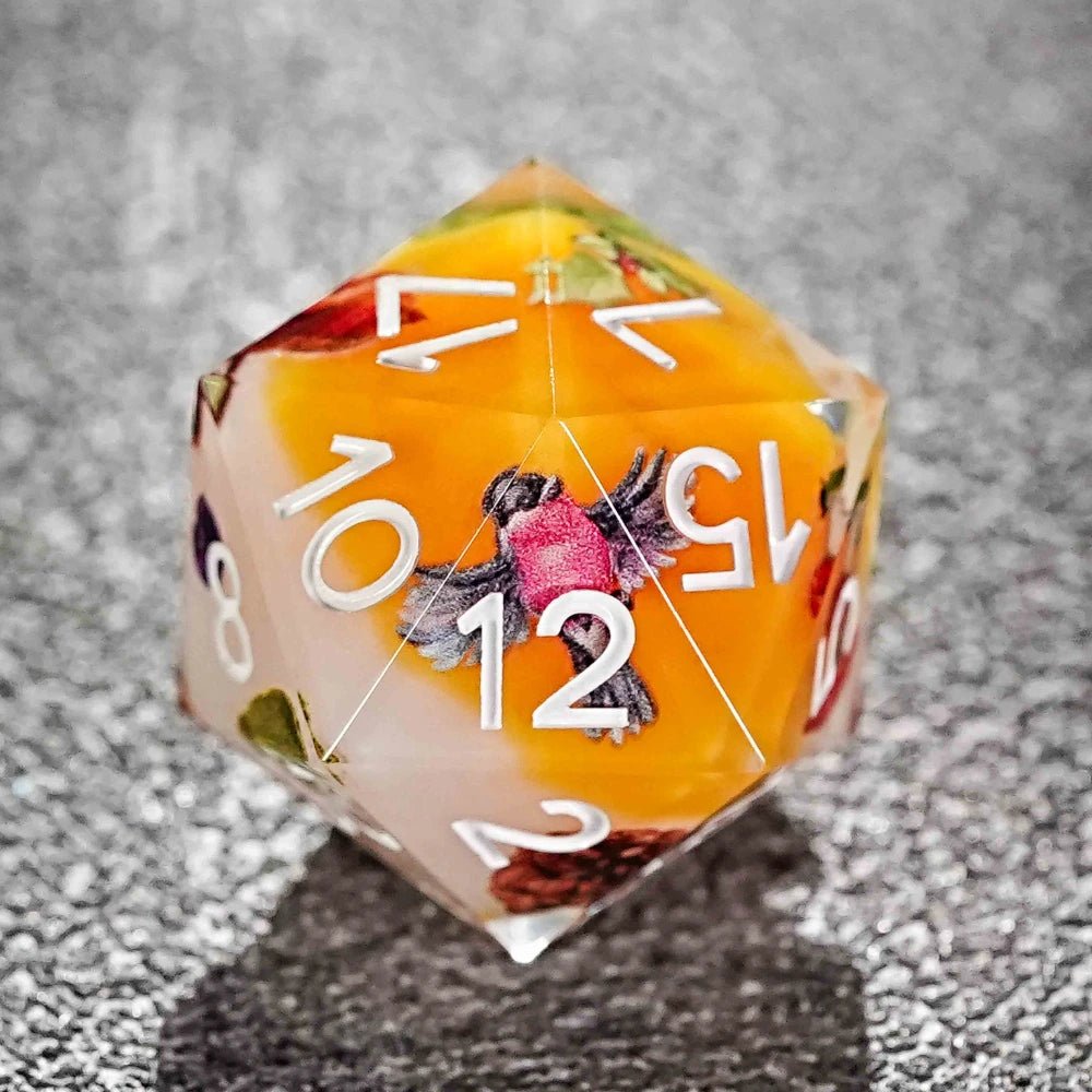 Unique forest themed polyhedron resin dice set - Bear Dice