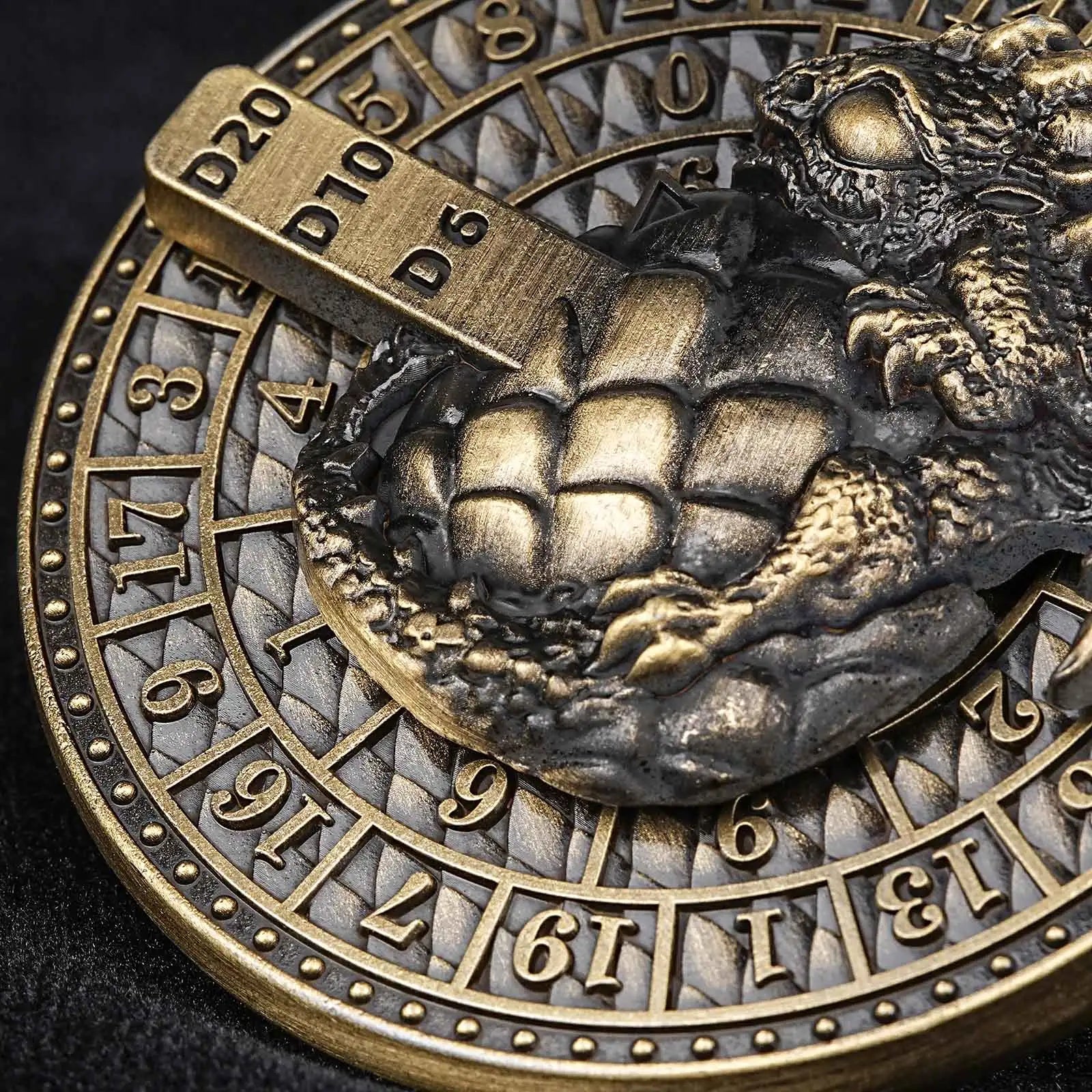 Unique Metal Dice Spinner Dragon Egg Fidget Spinner Dice - Bear Dice