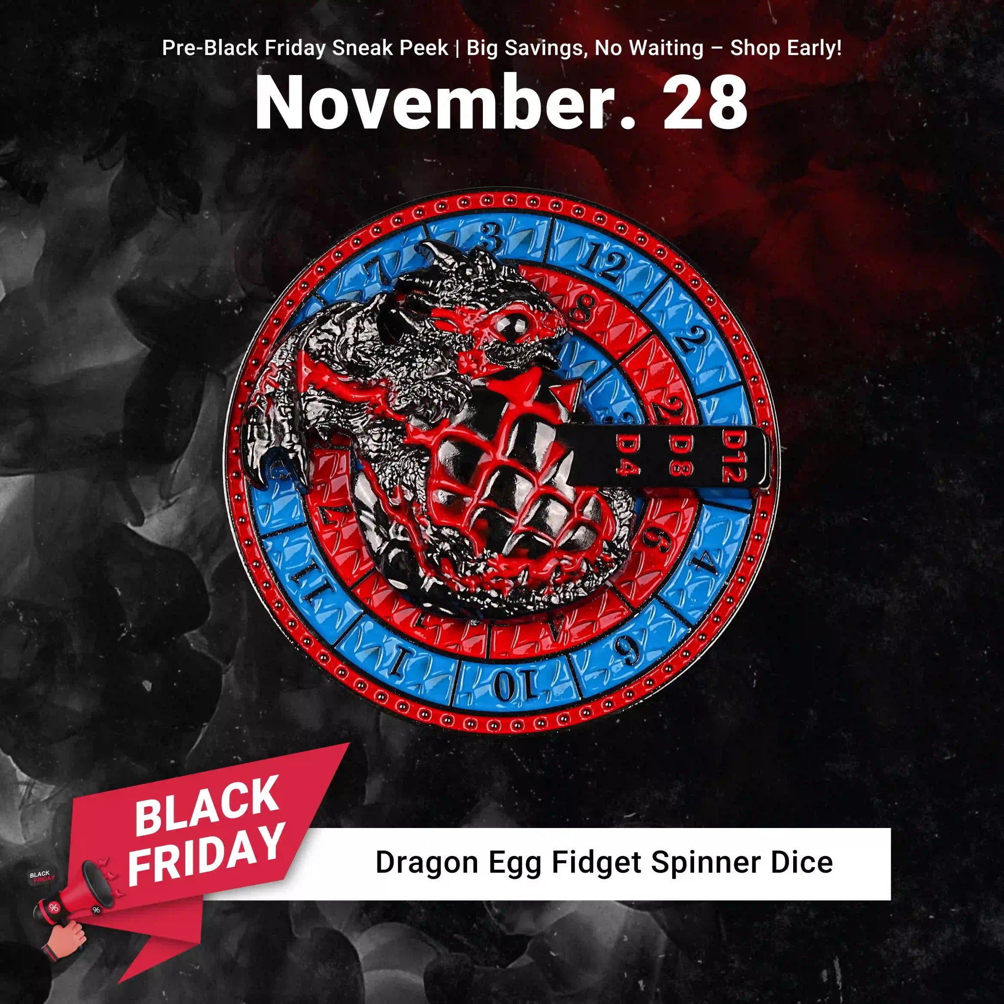 Unique Metal Dice Spinner Dragon Egg Fidget Spinner Dice - Bear Dice