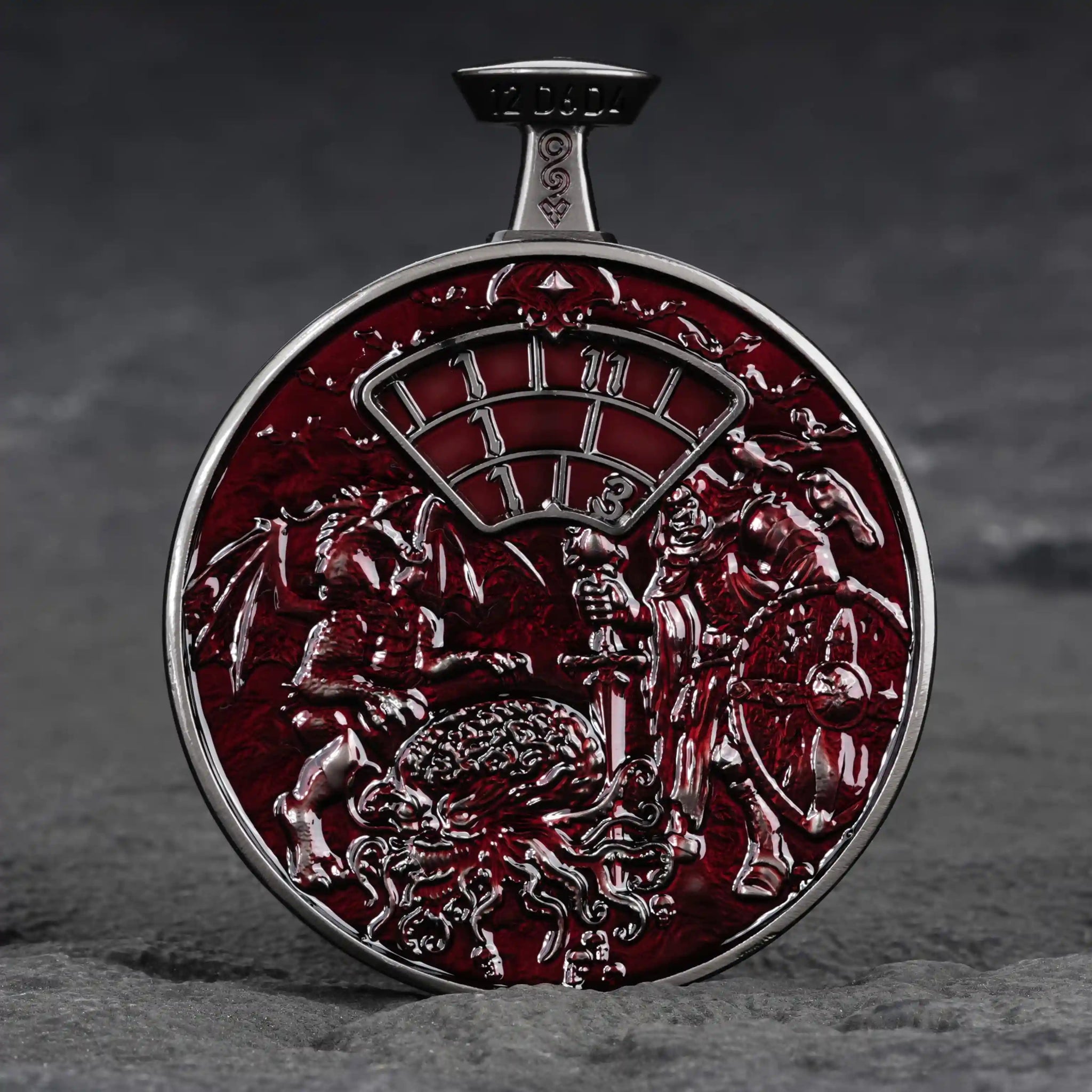 Unique Metal DND Spinning Dice Pocket Watch - Bear Dice
