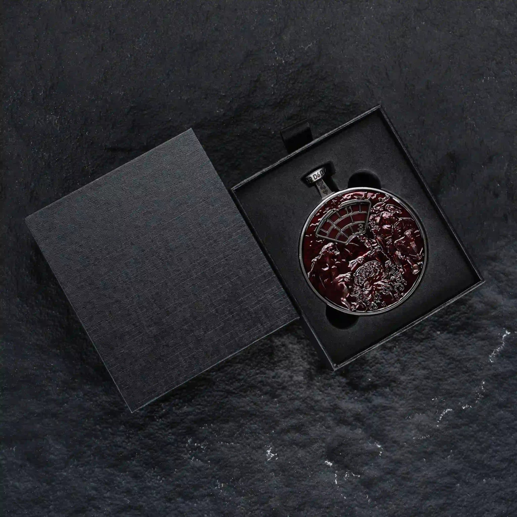 Unique Metal DND Spinning Dice Pocket Watch - Bear Dice